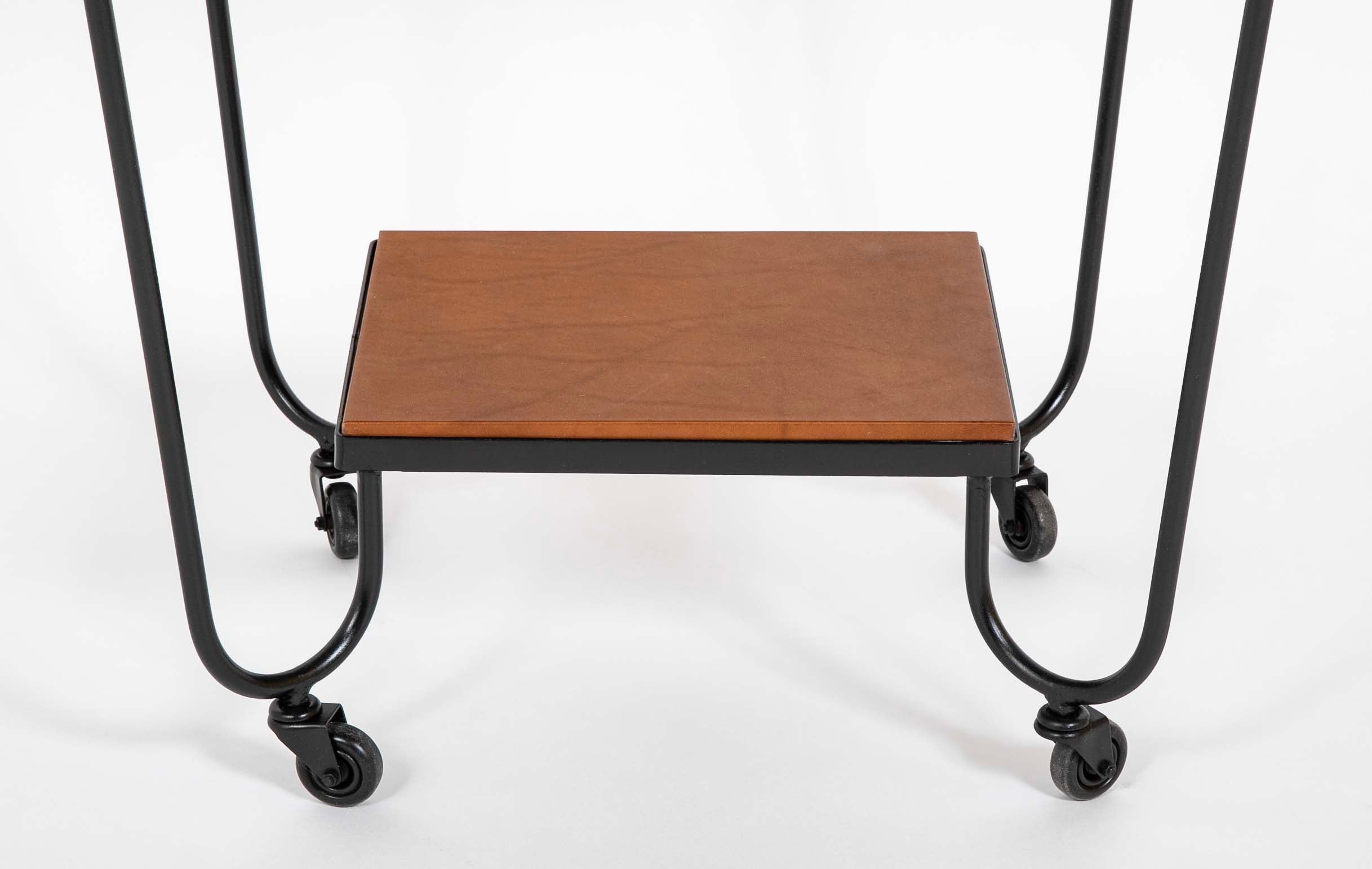 Two Tier Bar Cart Attributed to Jacques Adnet