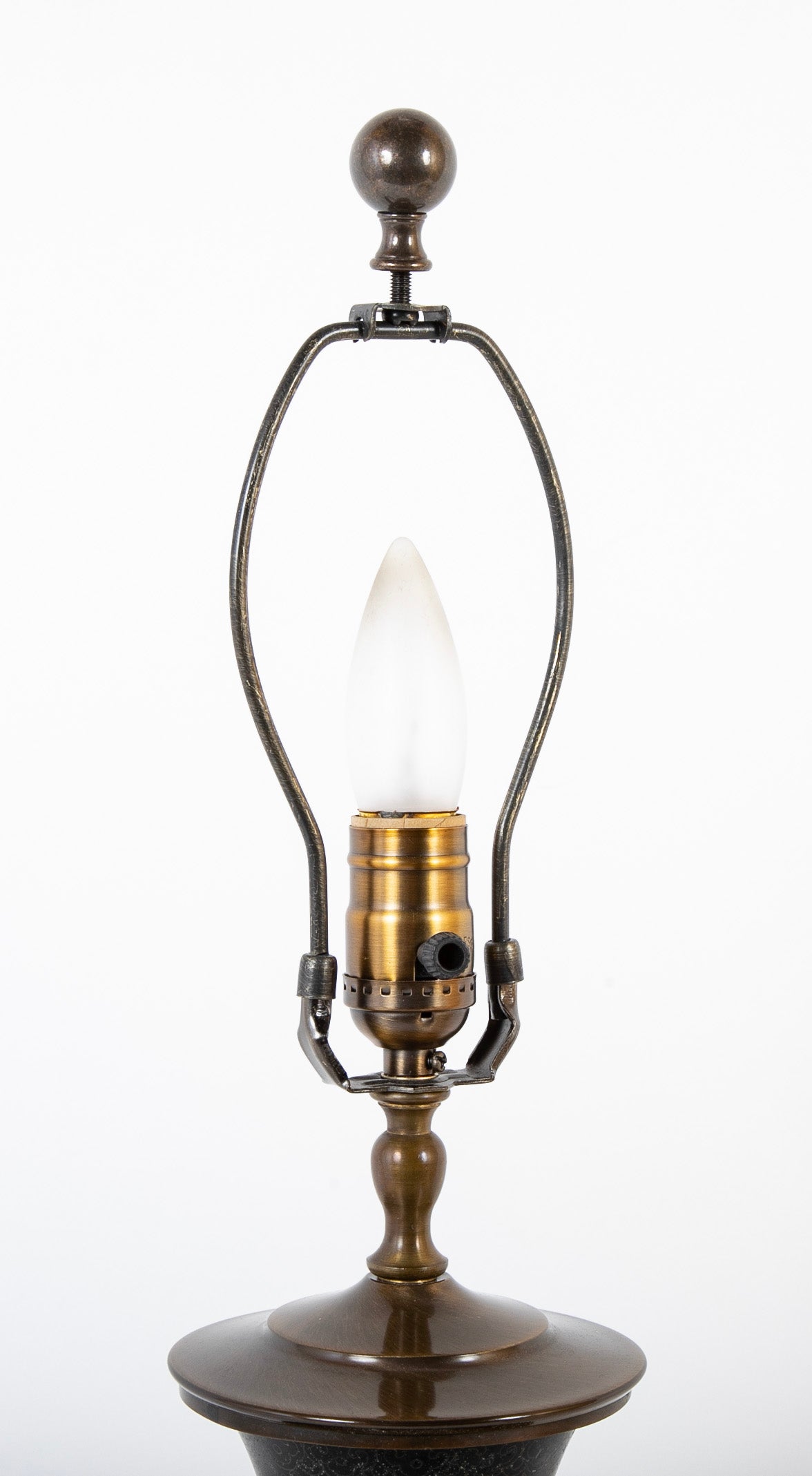 A Japanese Cloisonne Copper on Bronze Lamp