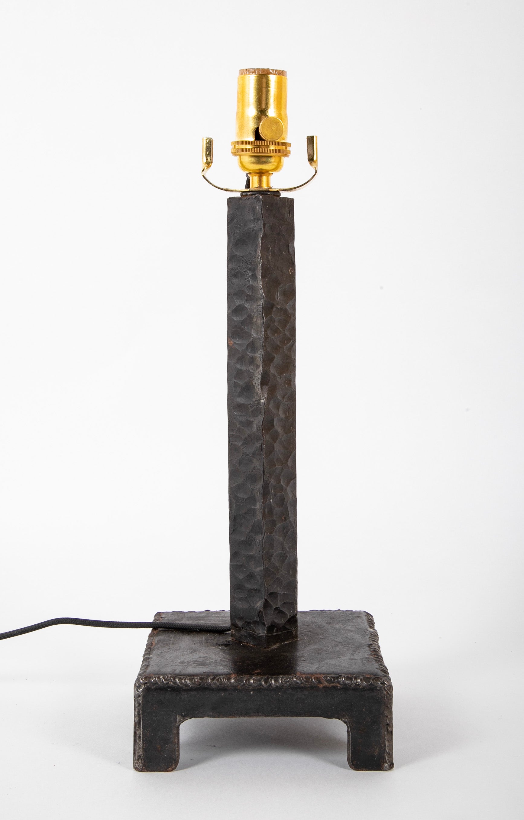 Pair of Brutalist Candlesticks as Lamps