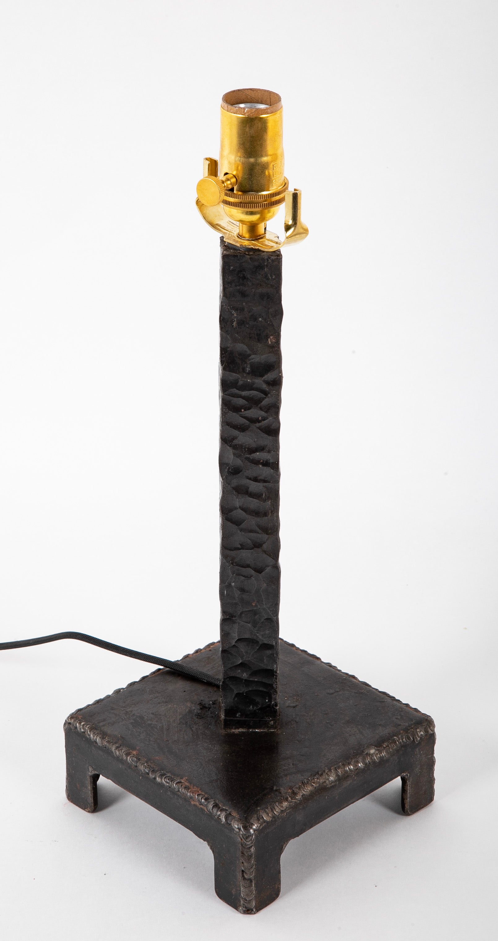 Pair of Brutalist Candlesticks as Lamps