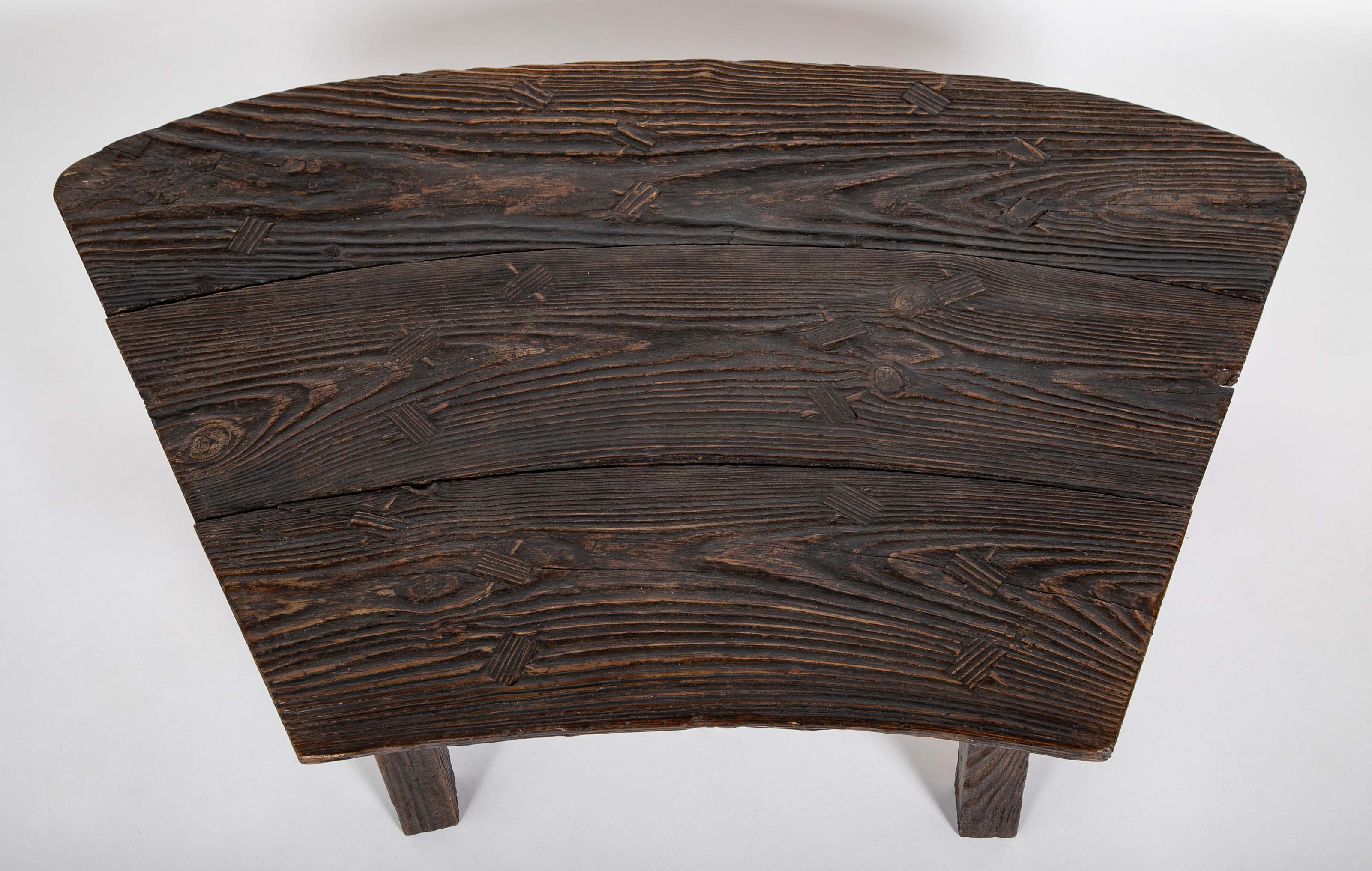 20th Century Japanese Low Table from Salvaged Ship Decking