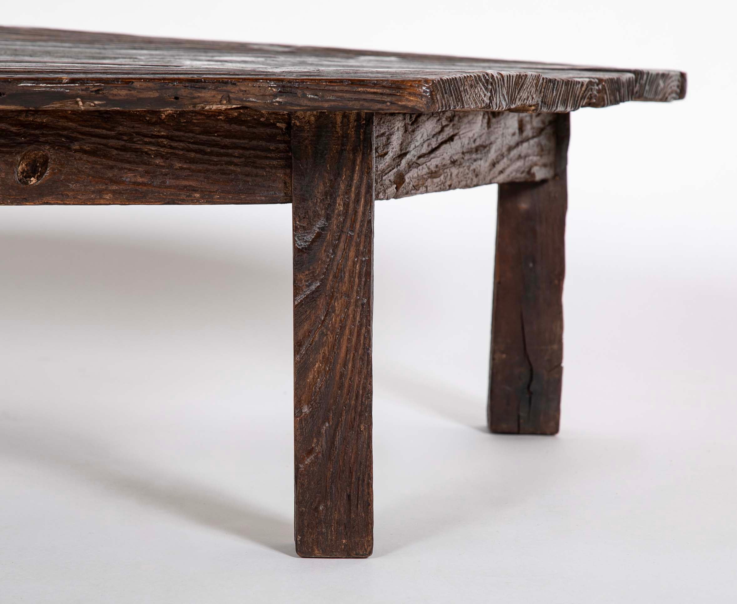 20th Century Japanese Low Table from Salvaged Ship Decking