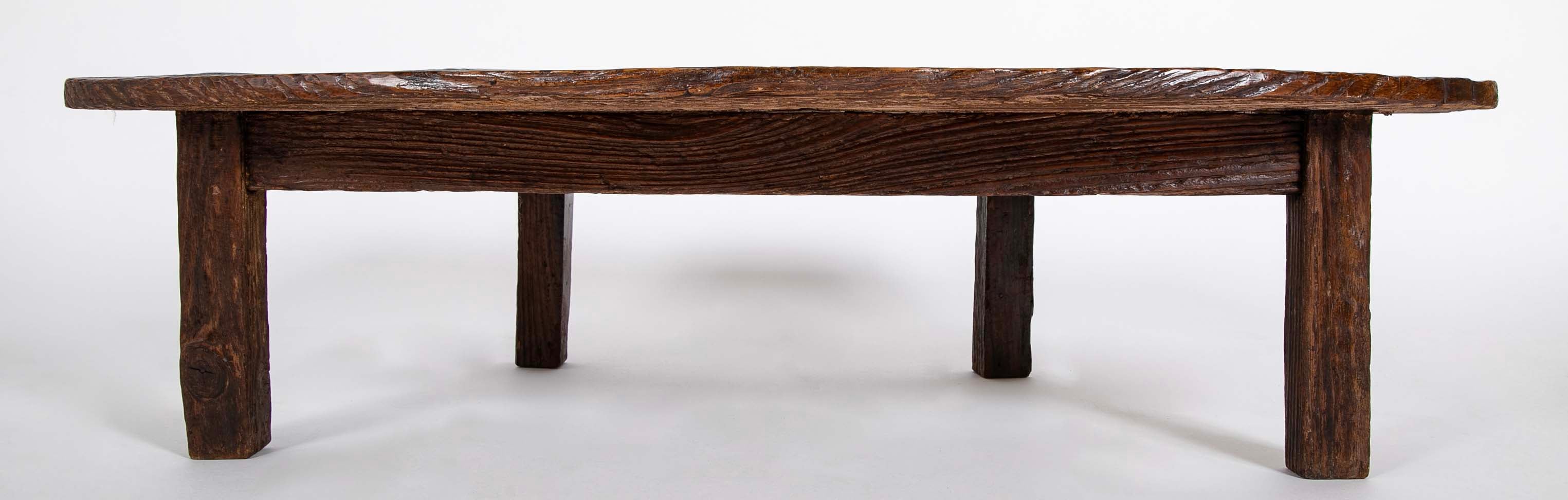 20th Century Japanese Low Table from Salvaged Ship Decking