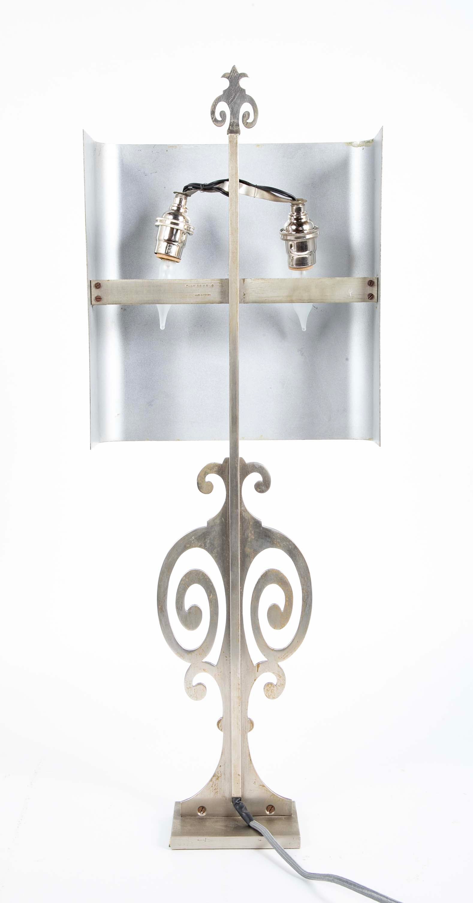 Maison Charles et Fils Flat Lamp in Cut Out Metal