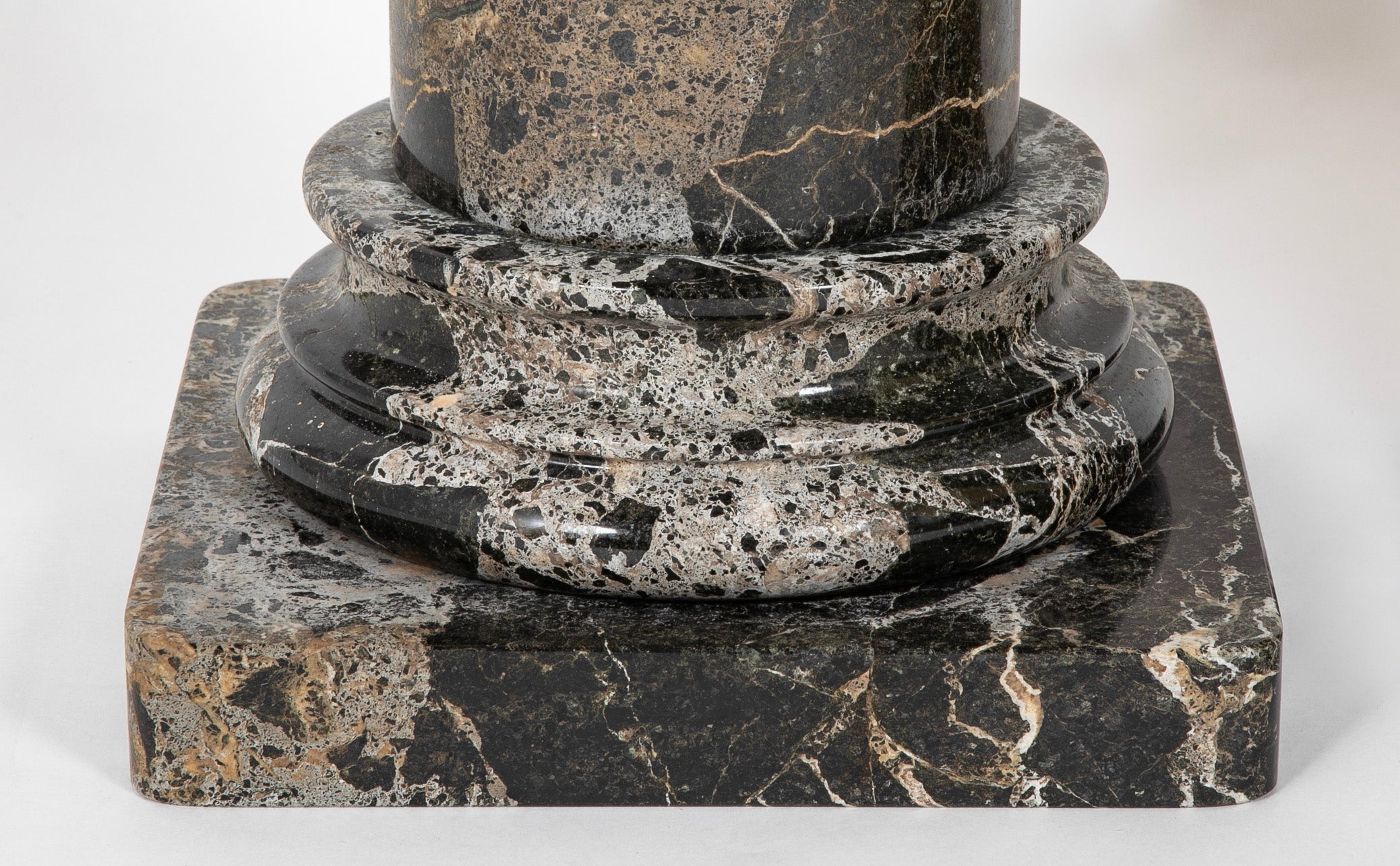 A Pair of Breccia Marble Italian Columns