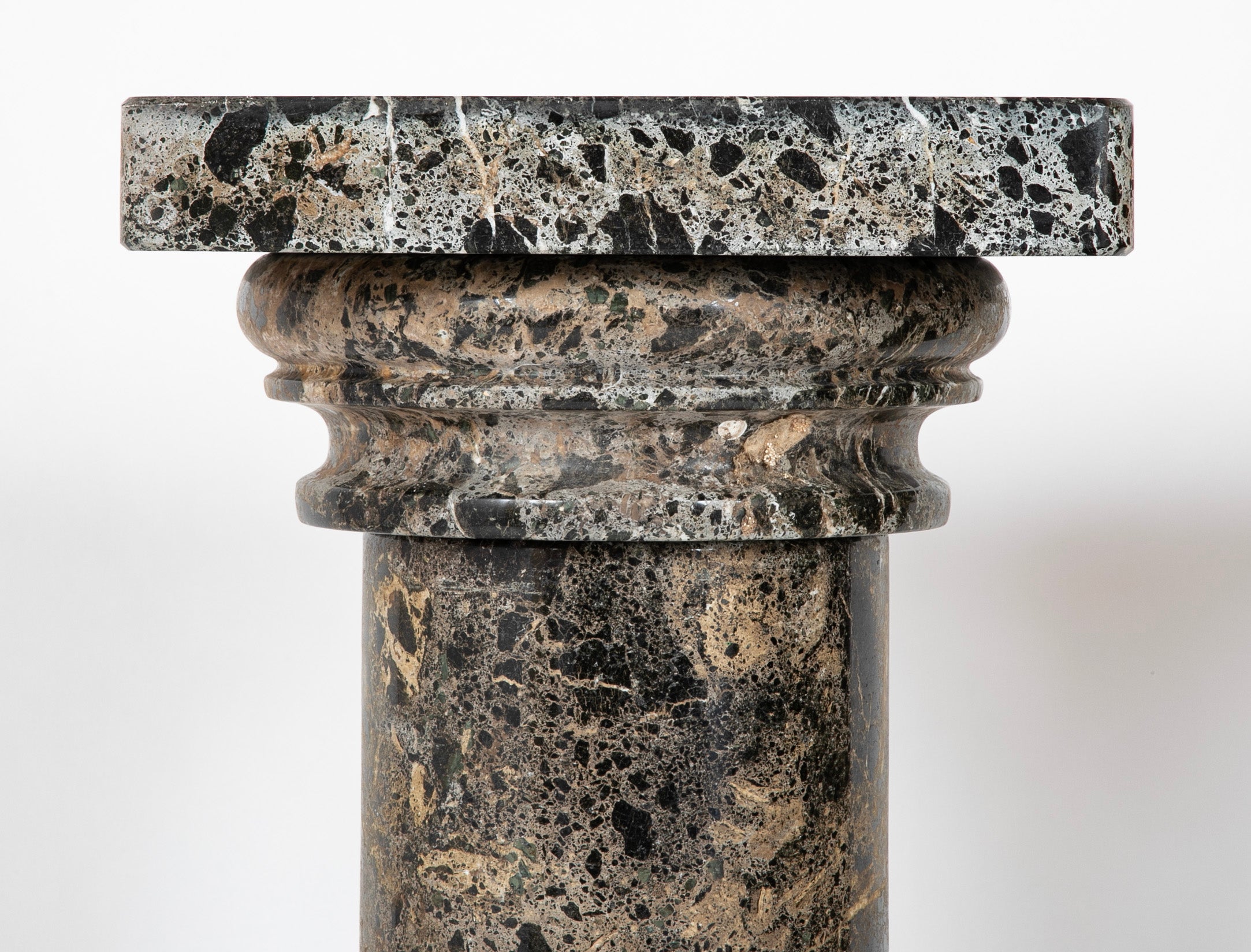 A Pair of Breccia Marble Italian Columns