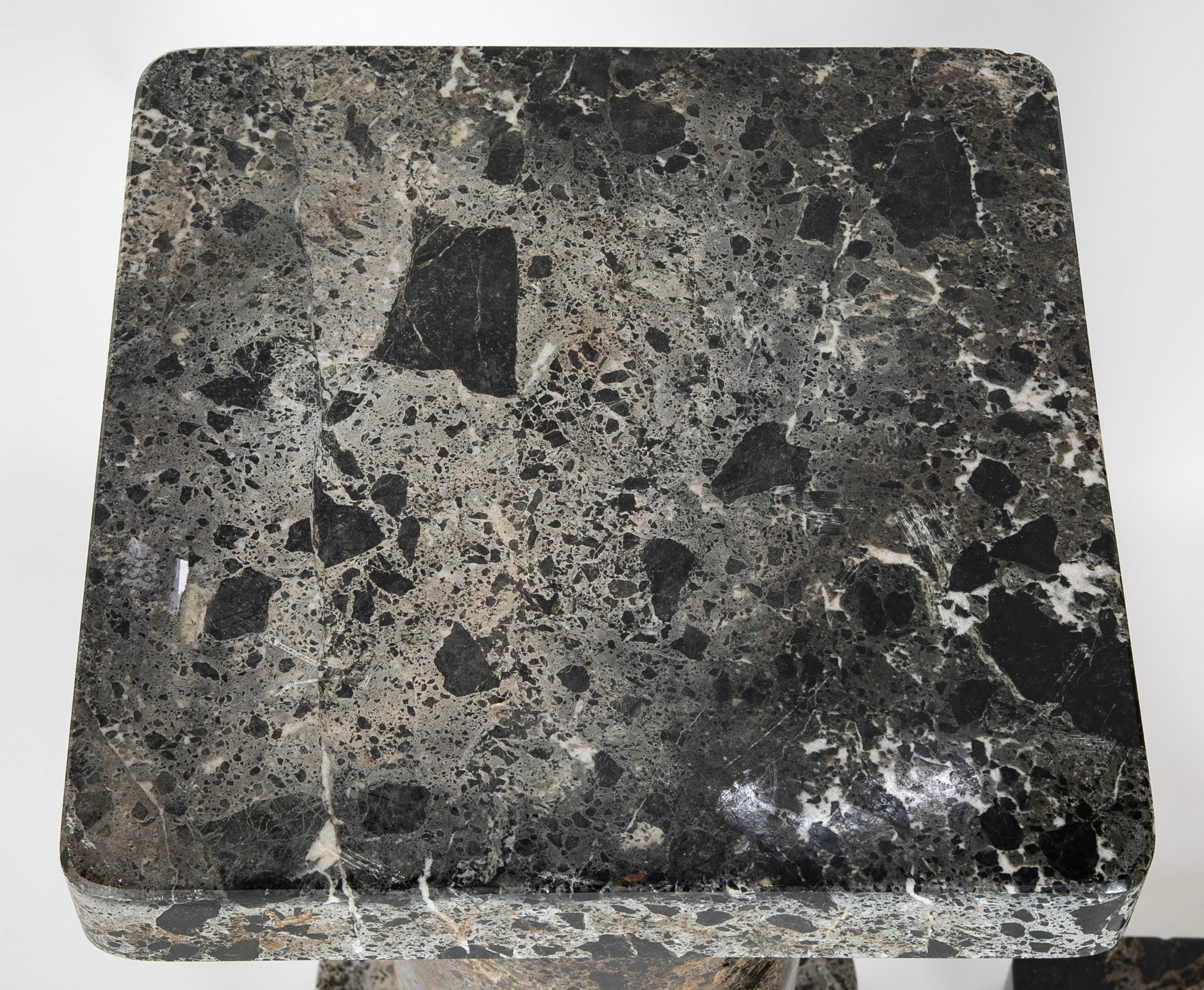 A Pair of Breccia Marble Italian Columns