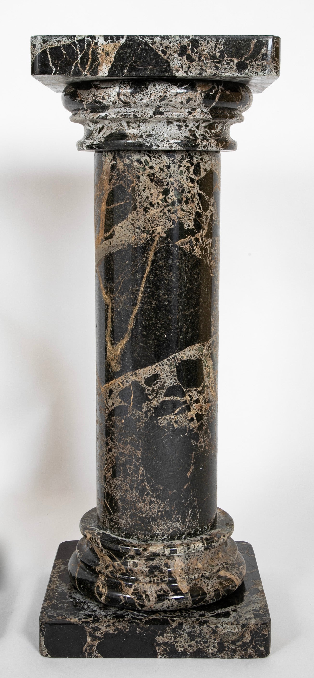 A Pair of Breccia Marble Italian Columns