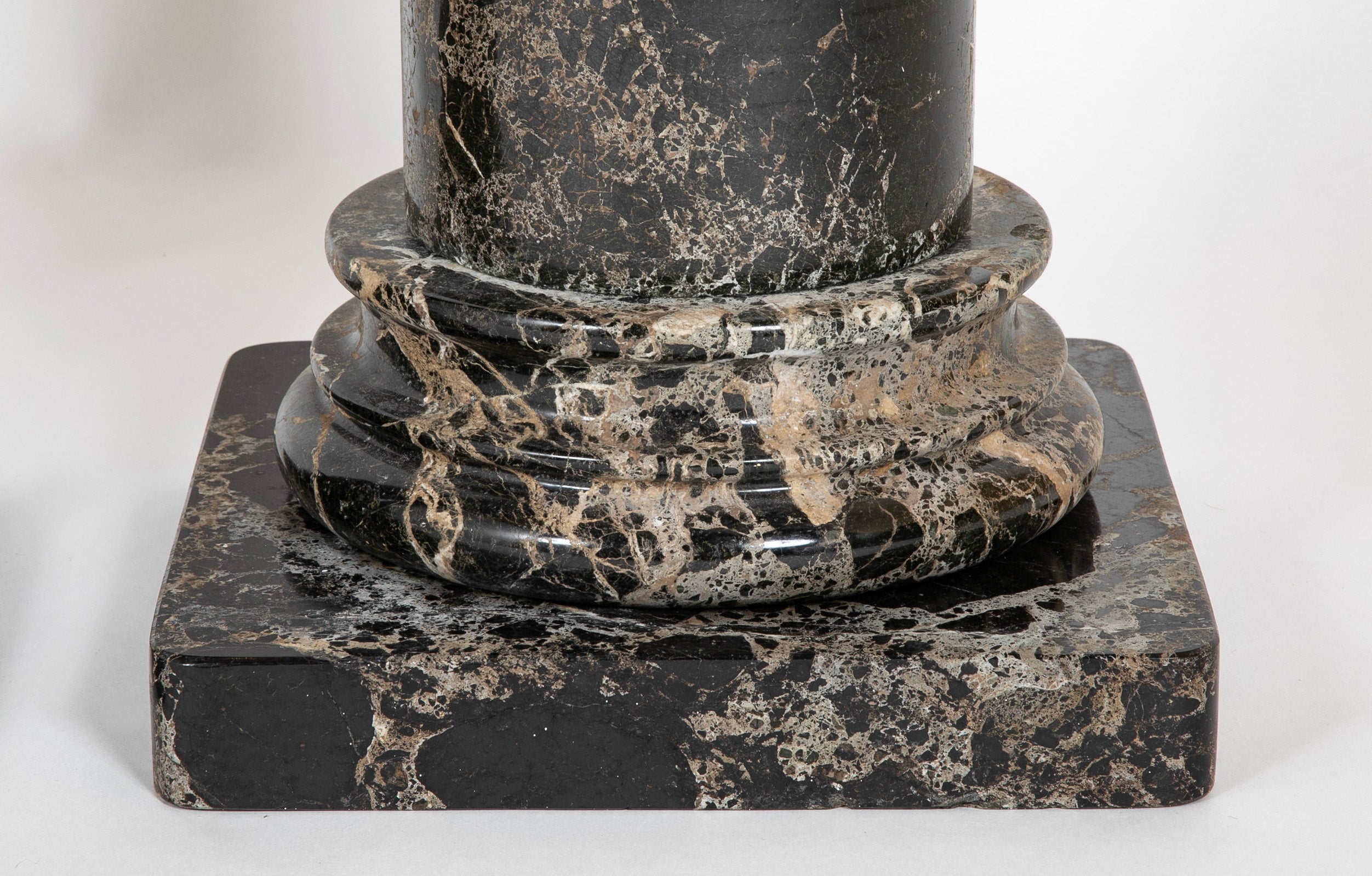 A Pair of Breccia Marble Italian Columns