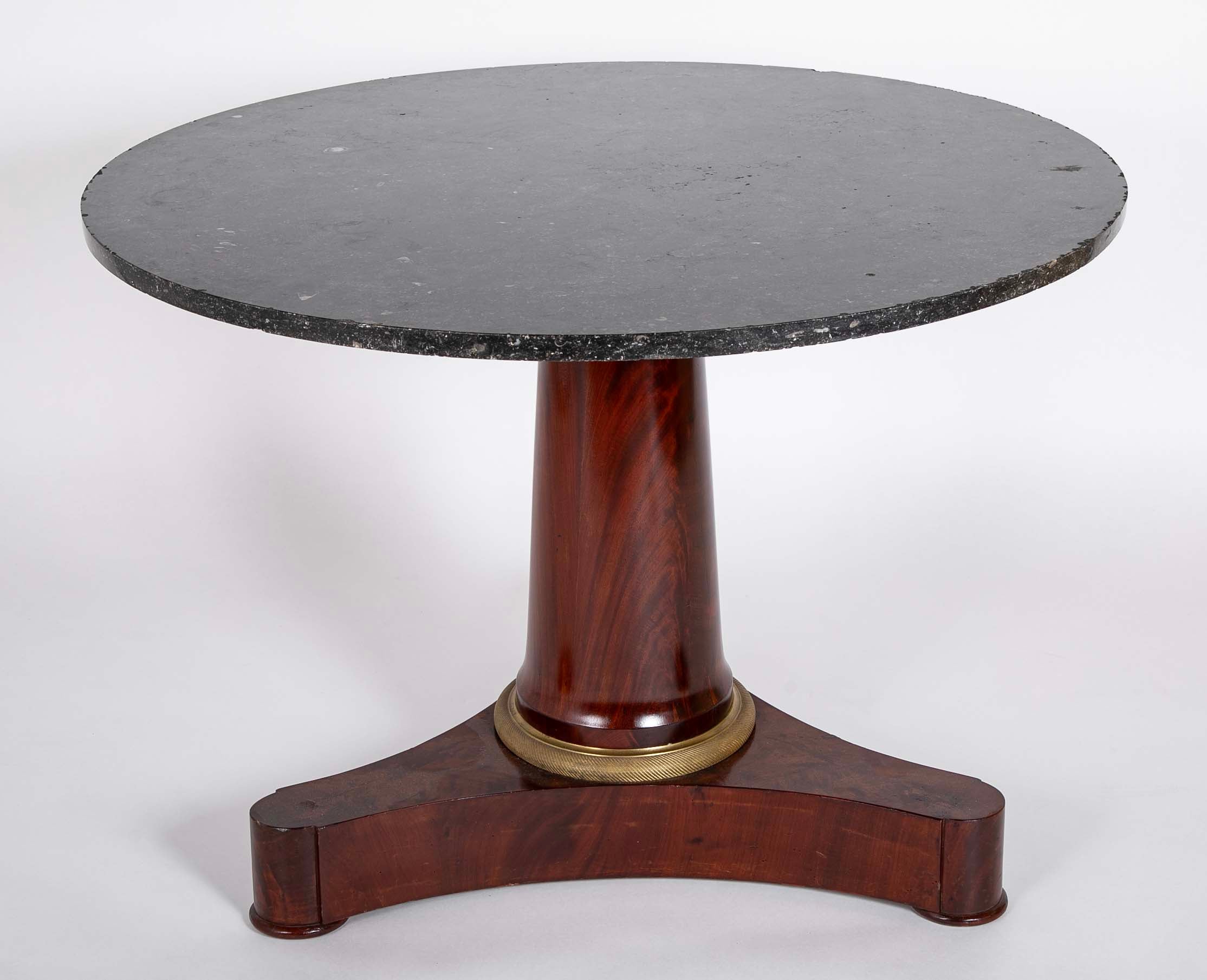 French Empire Marble-Top Center Table