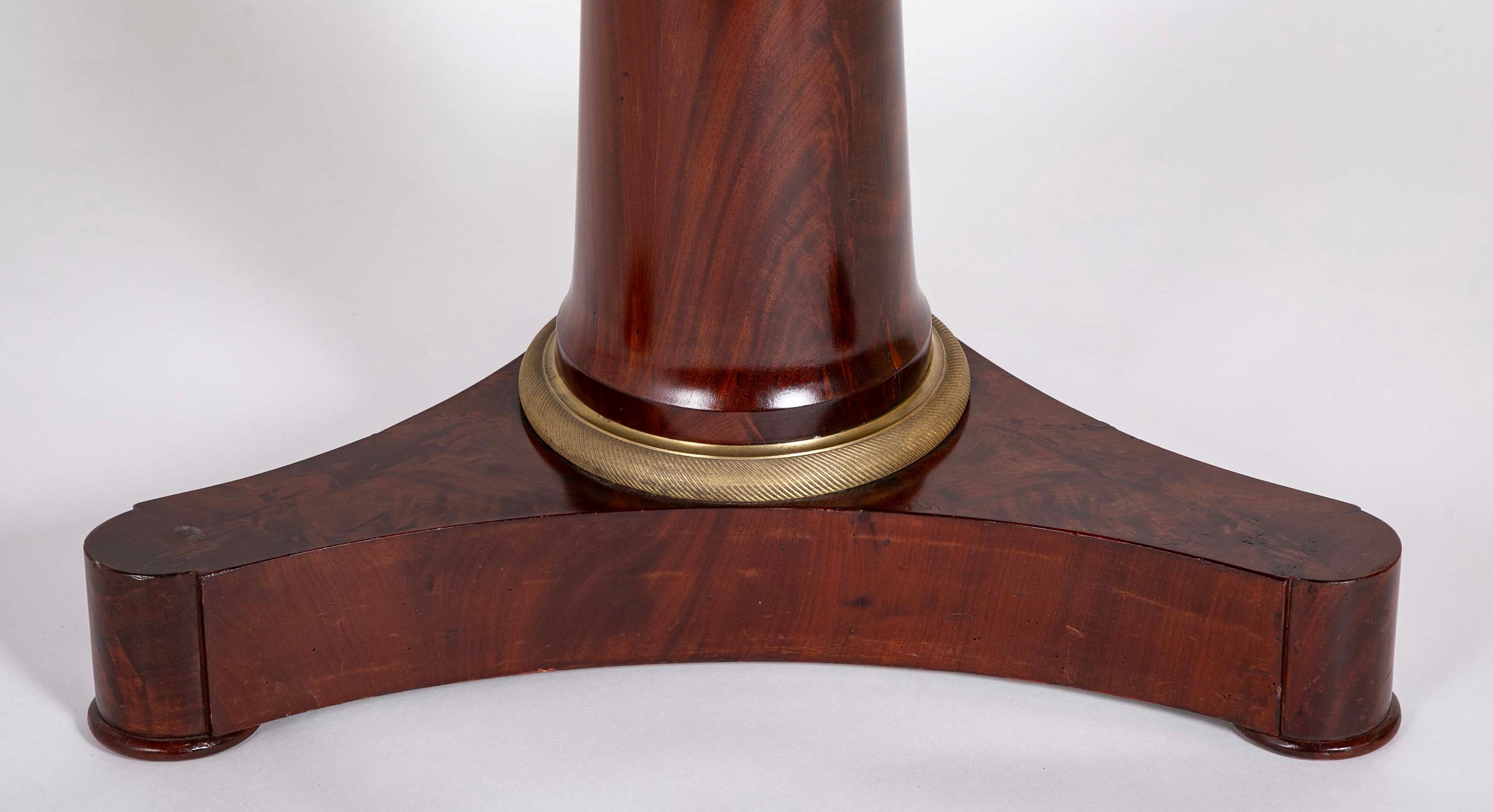 French Empire Marble-Top Center Table