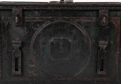 A 19th Century American Iron Strong Box with Key