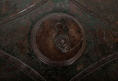 A 19th Century American Iron Strong Box with Key