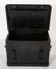 A 19th Century American Iron Strong Box with Key