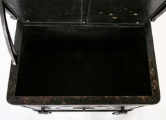 A 19th Century American Iron Strong Box with Key