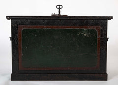 A 19th Century American Iron Strong Box with Key