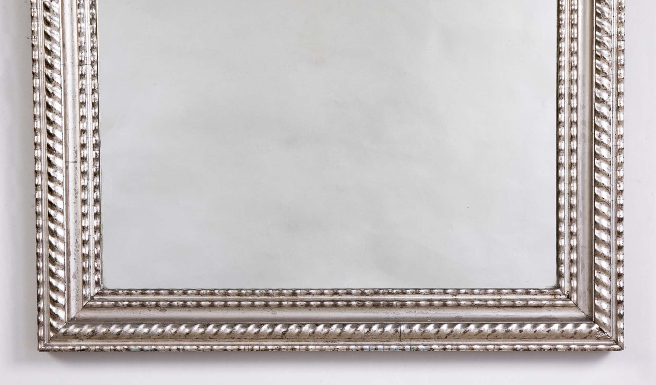 Louis Philippe Silver Covered Framed Mirror