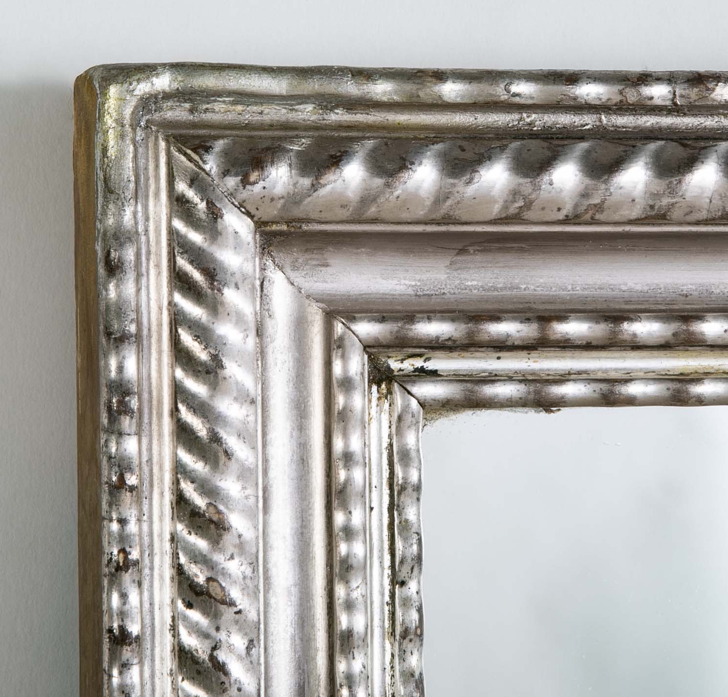 Louis Philippe Silver Covered Framed Mirror