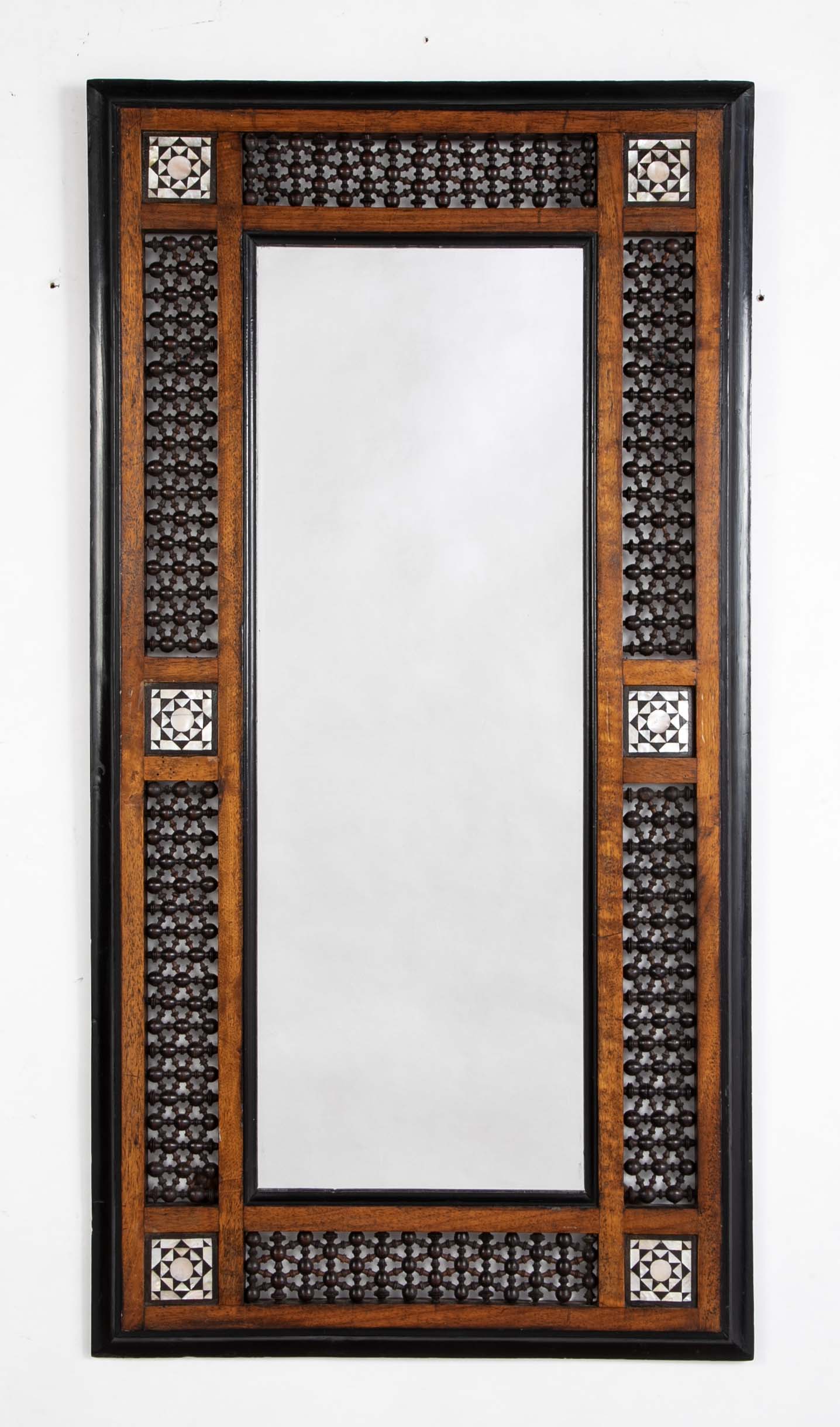 Mahogany & Mother-of-Pearl Framed Mirror for Liberty & Co Retail