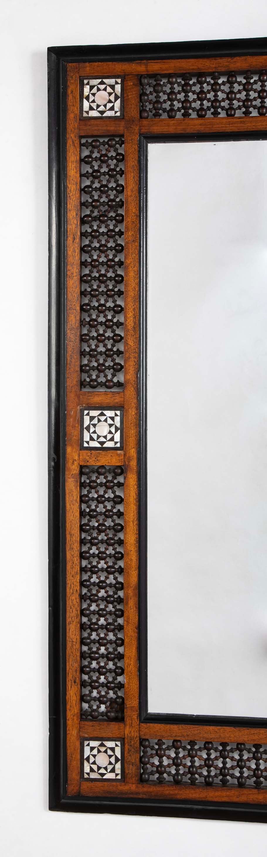 Mahogany & Mother-of-Pearl Framed Mirror for Liberty & Co Retail
