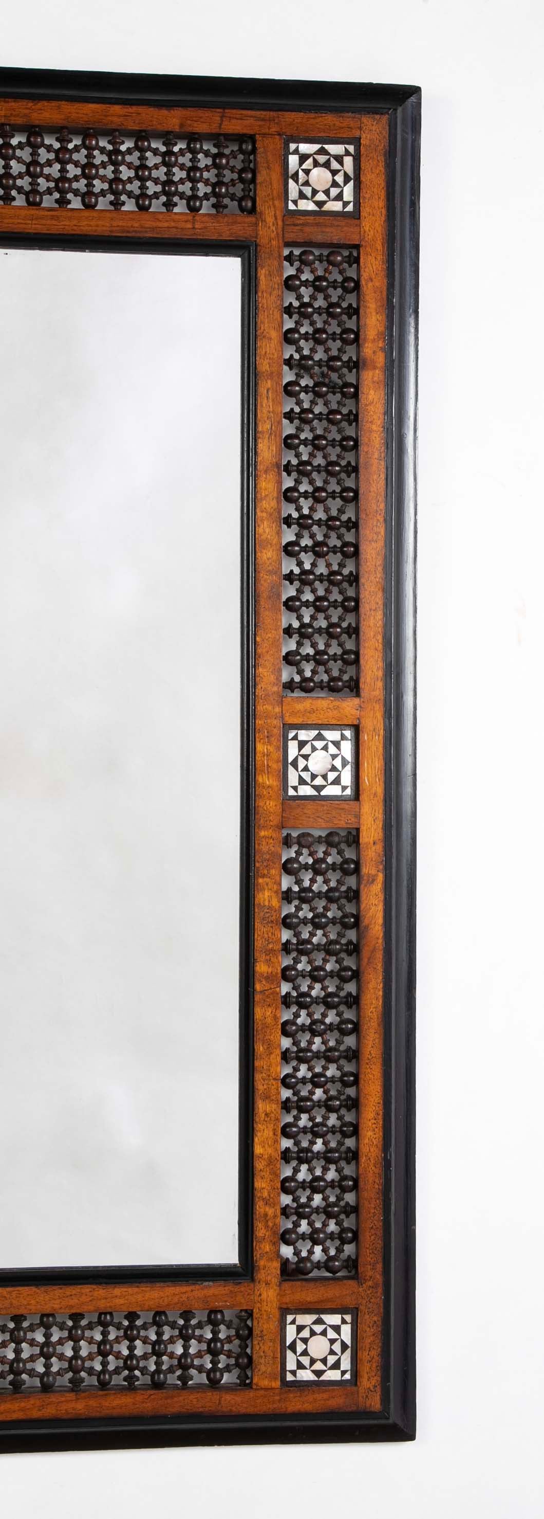 Mahogany & Mother-of-Pearl Framed Mirror for Liberty & Co Retail