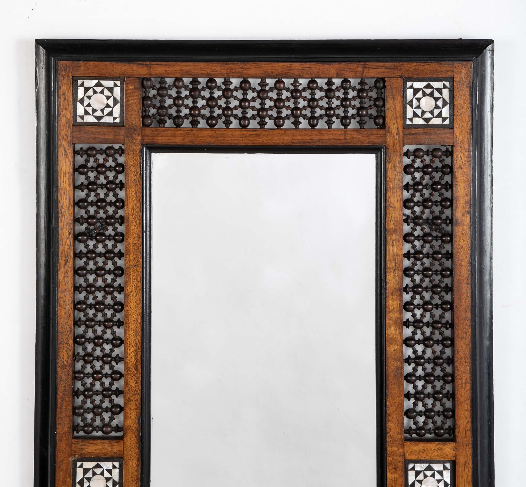 Mahogany & Mother-of-Pearl Framed Mirror for Liberty & Co Retail