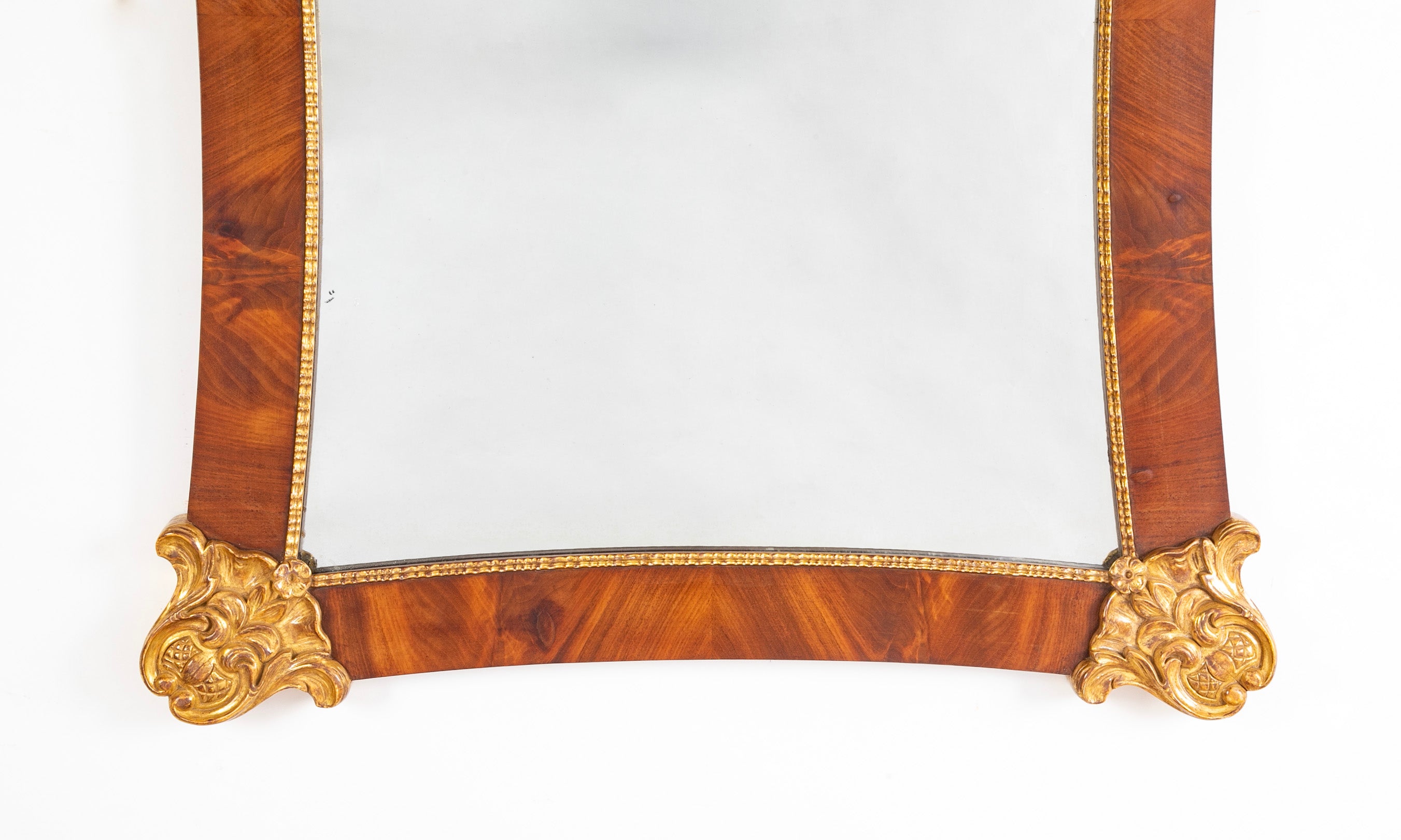 Swedish 19th Century Mahogany & Parcel Gilt Mirror