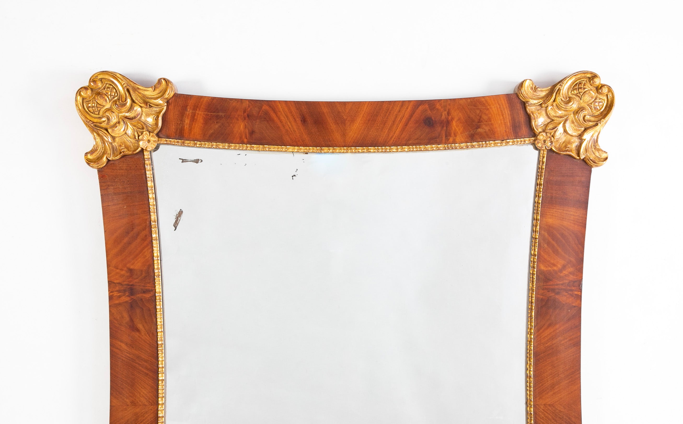 Swedish 19th Century Mahogany & Parcel Gilt Mirror