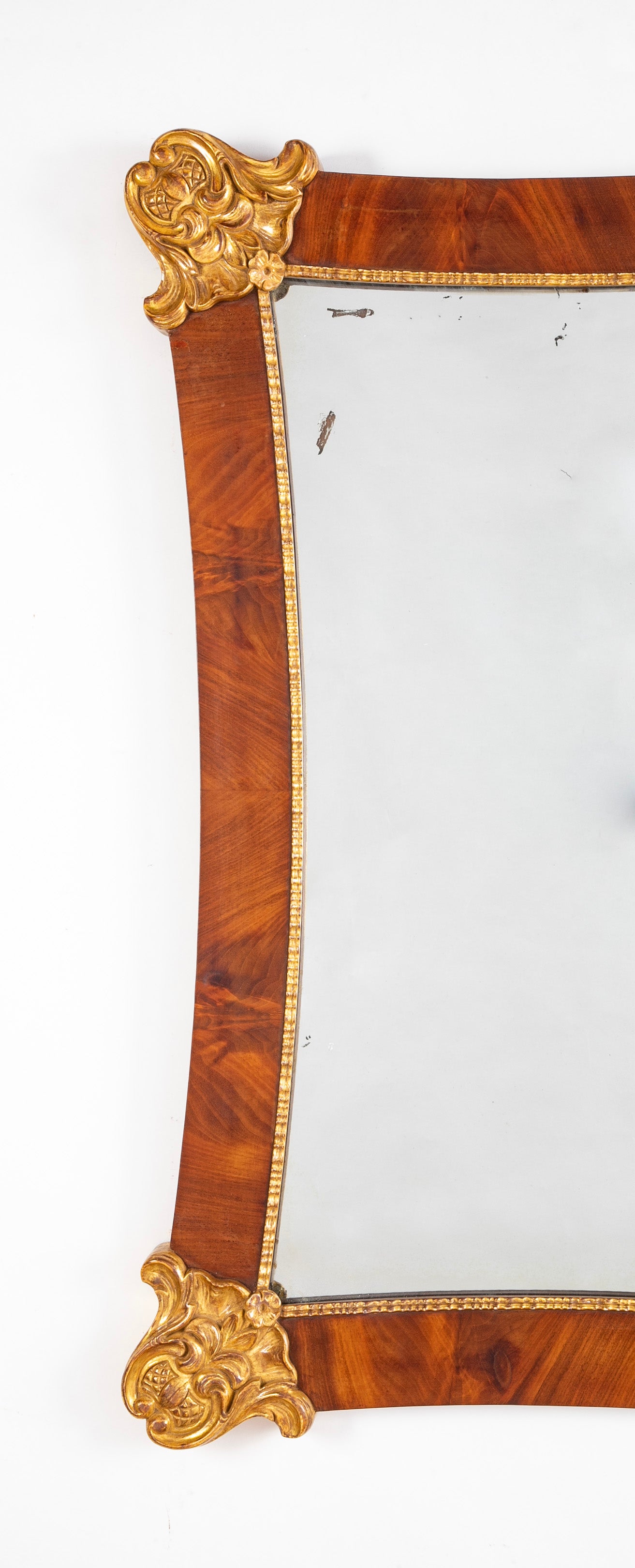 Swedish 19th Century Mahogany & Parcel Gilt Mirror