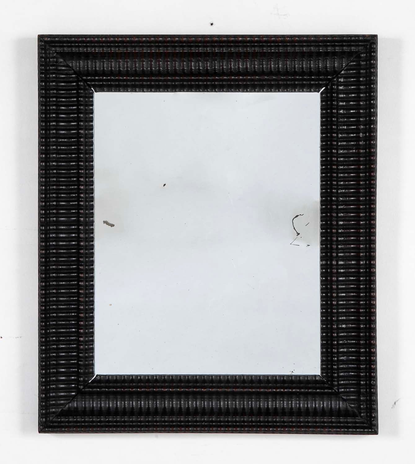Mirror with Black Tinted Guilloche Frame