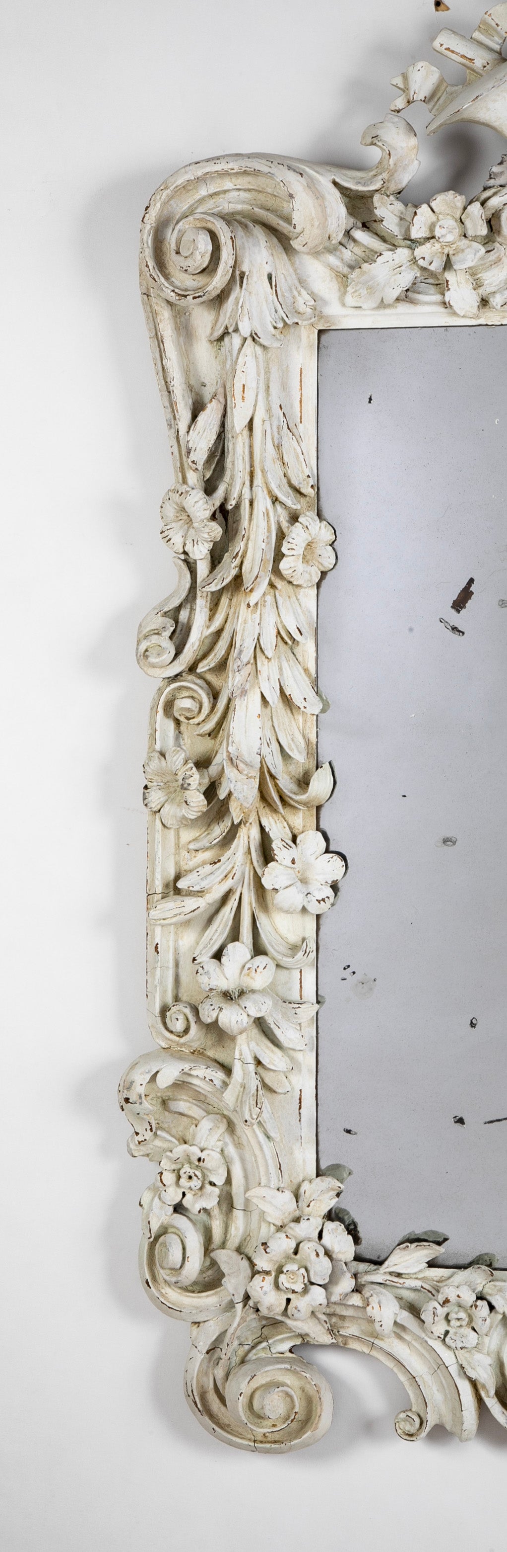 19th Century Carved & Gessoed French Pier Mirror