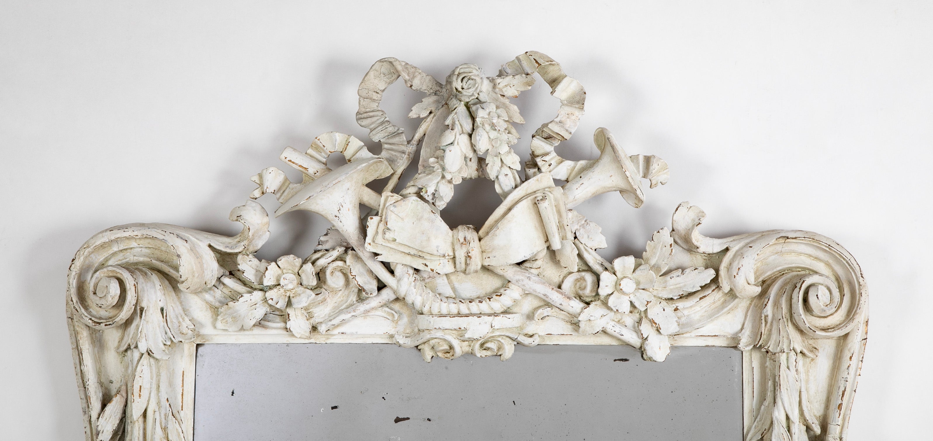 19th Century Carved & Gessoed French Pier Mirror
