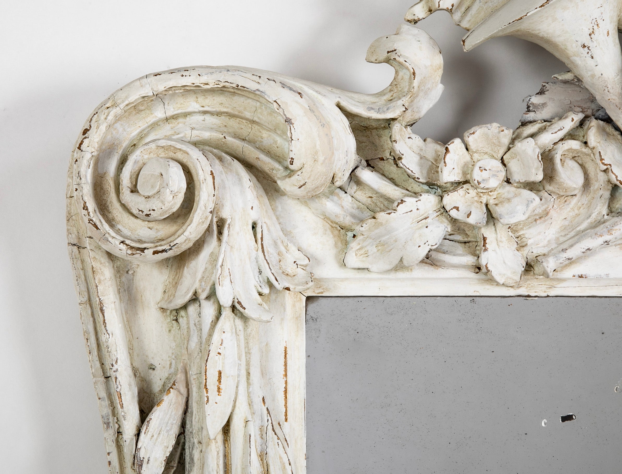19th Century Carved & Gessoed French Pier Mirror