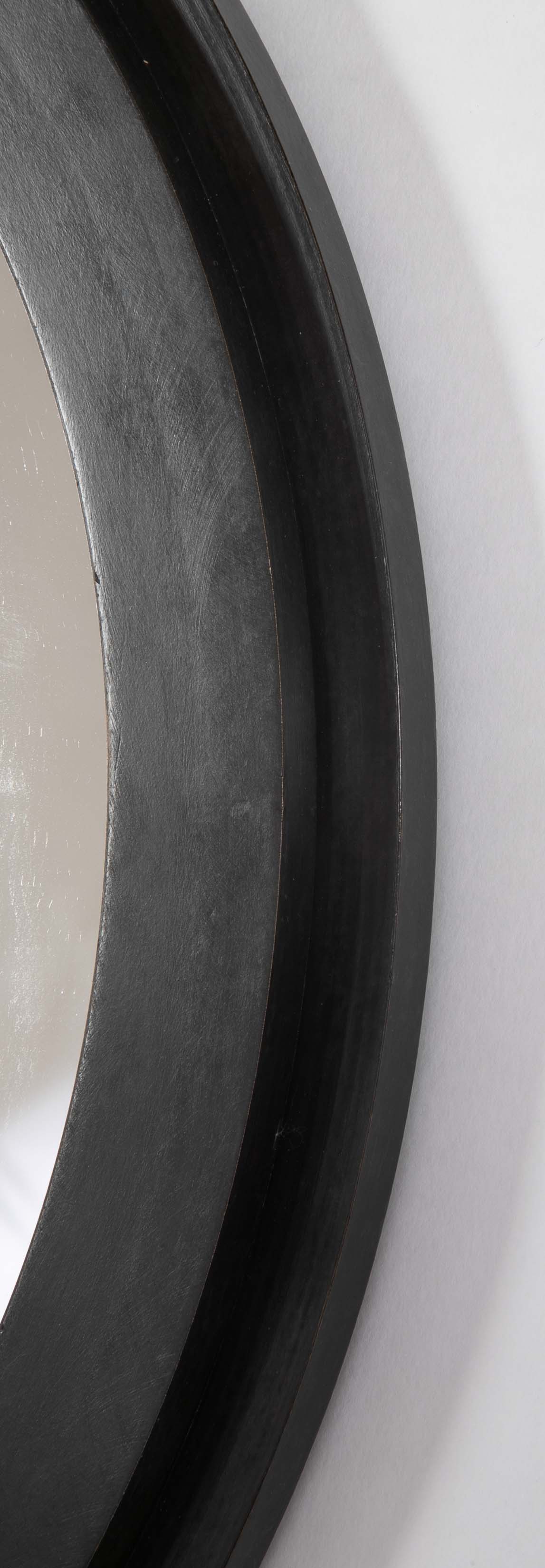 Laurence Montano Circular Mirror in Patinated Bronze Frame