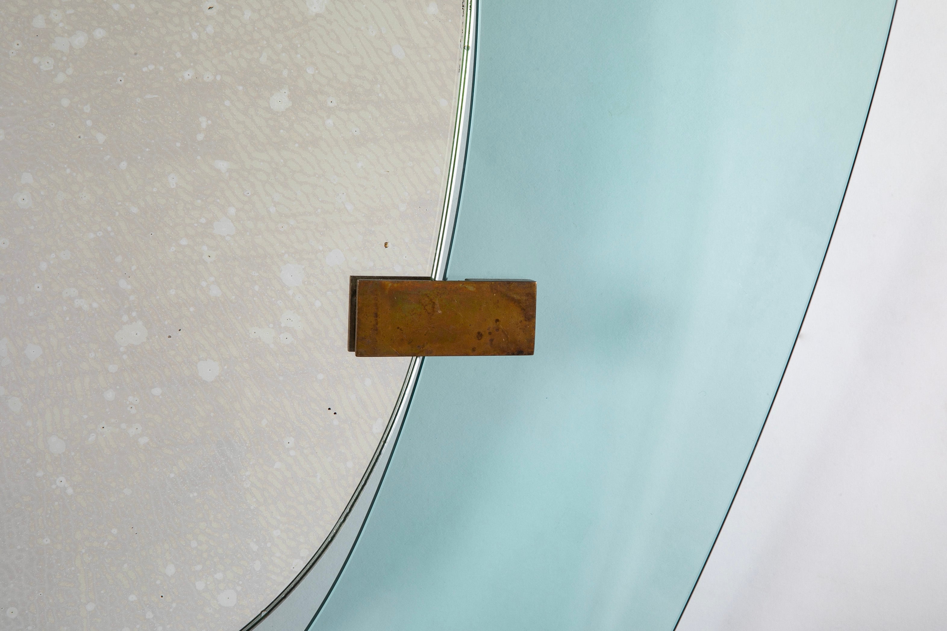 Max Ingrand Asymmetrical Blue Glass Mirror