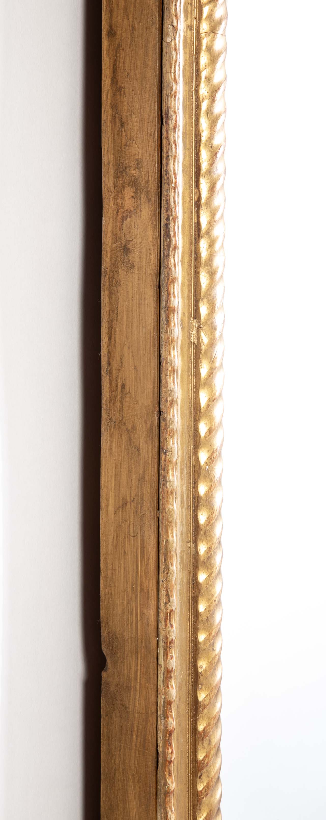 Large Rectangular French Gilt Mirror