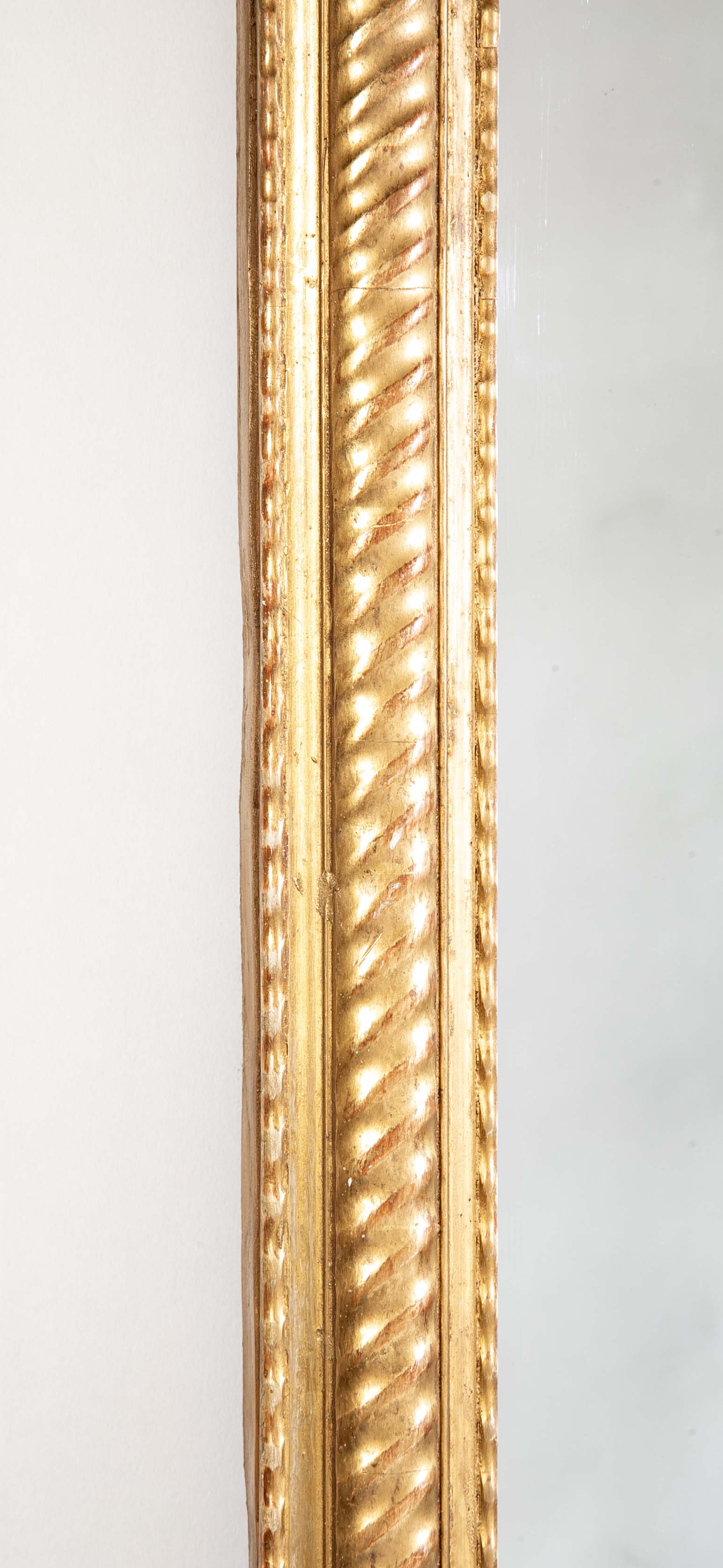 Large Rectangular French Gilt Mirror