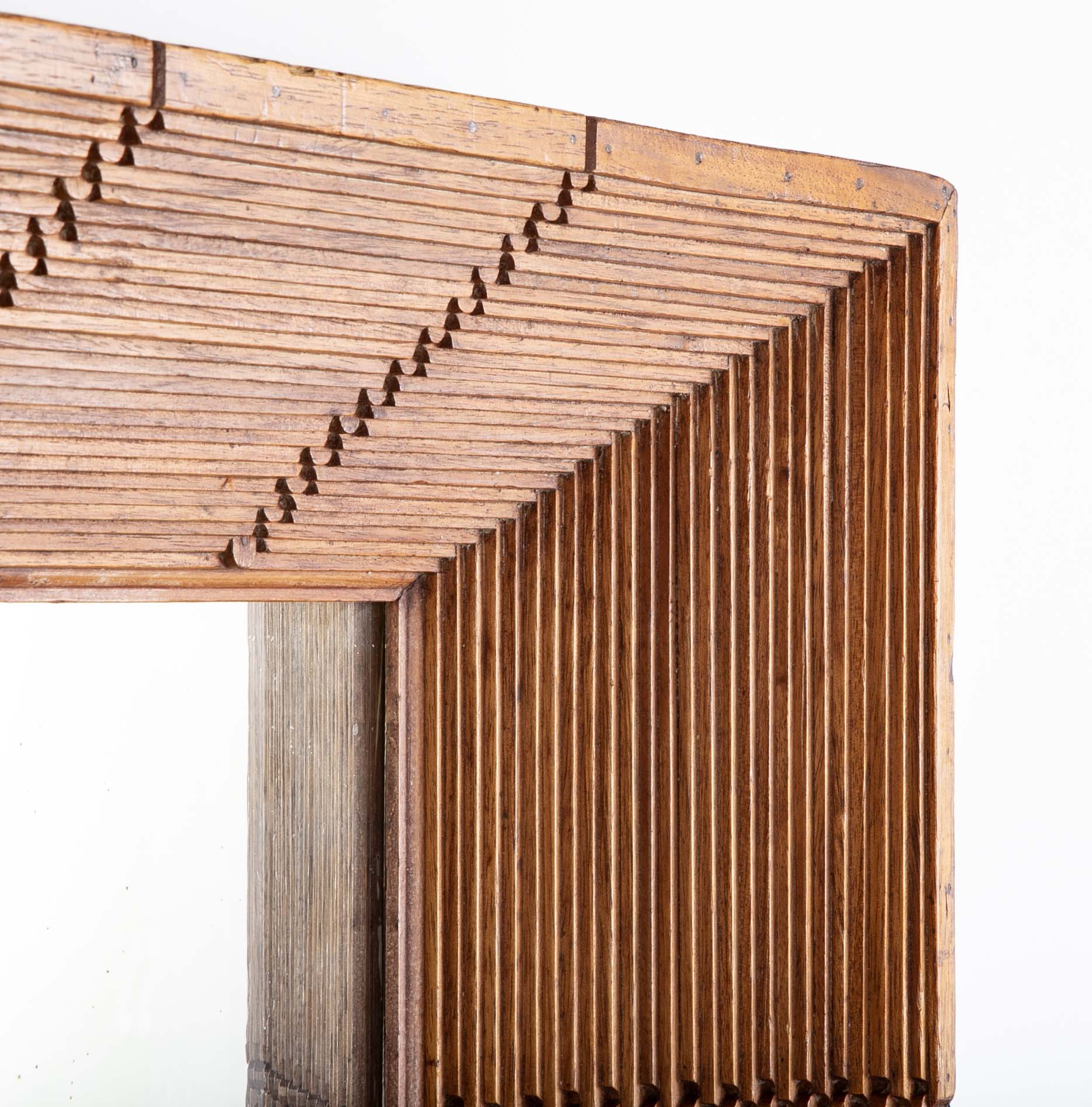 An Early 20th Century American Tramp Art Framed Mirror