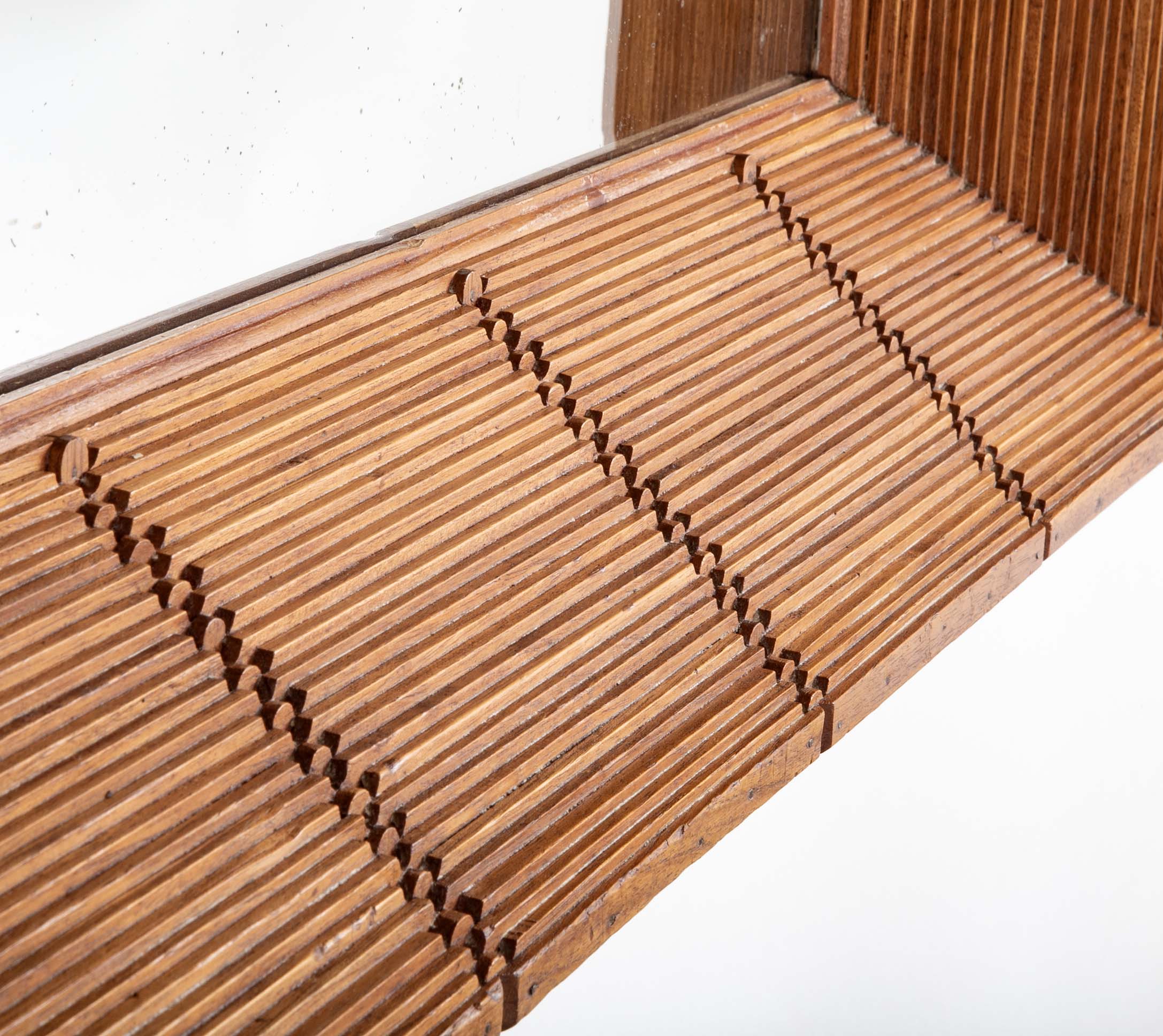 An Early 20th Century American Tramp Art Framed Mirror