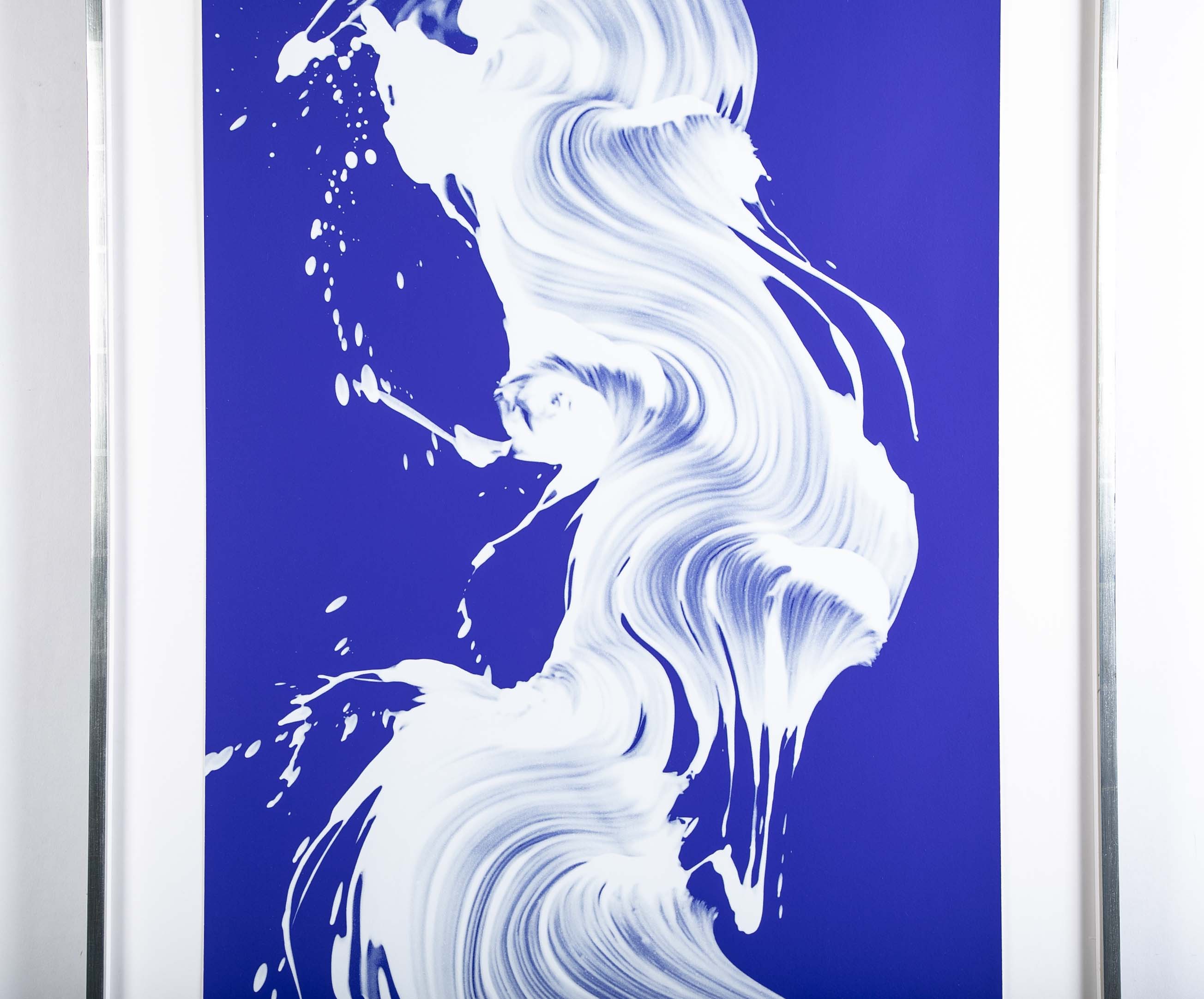 Jamie Nares Screenprint "Epigraph 3 in White & Blue"