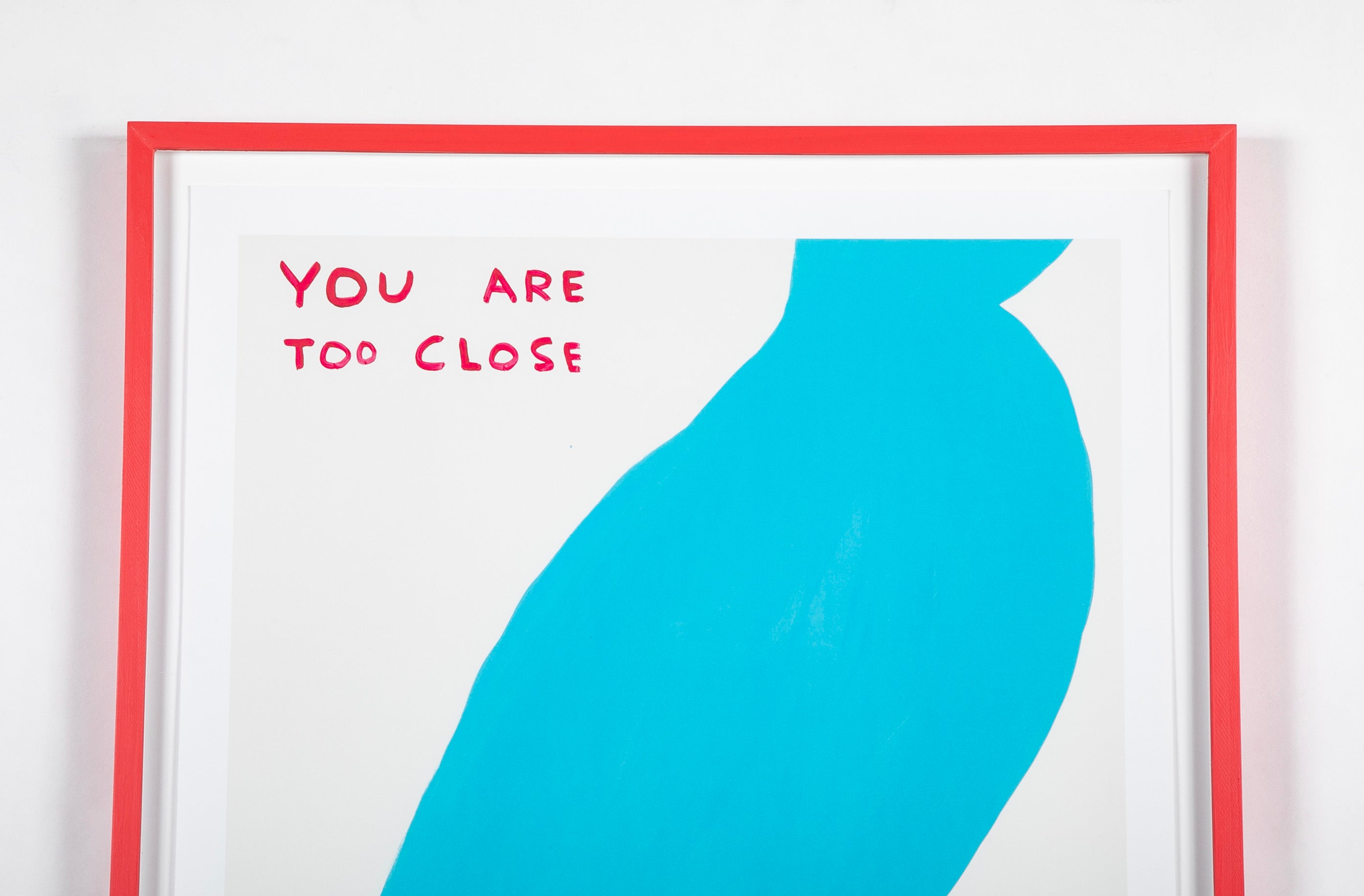 David Shrigley (b.1968) Print of Blue Bird "You Are Too Close"