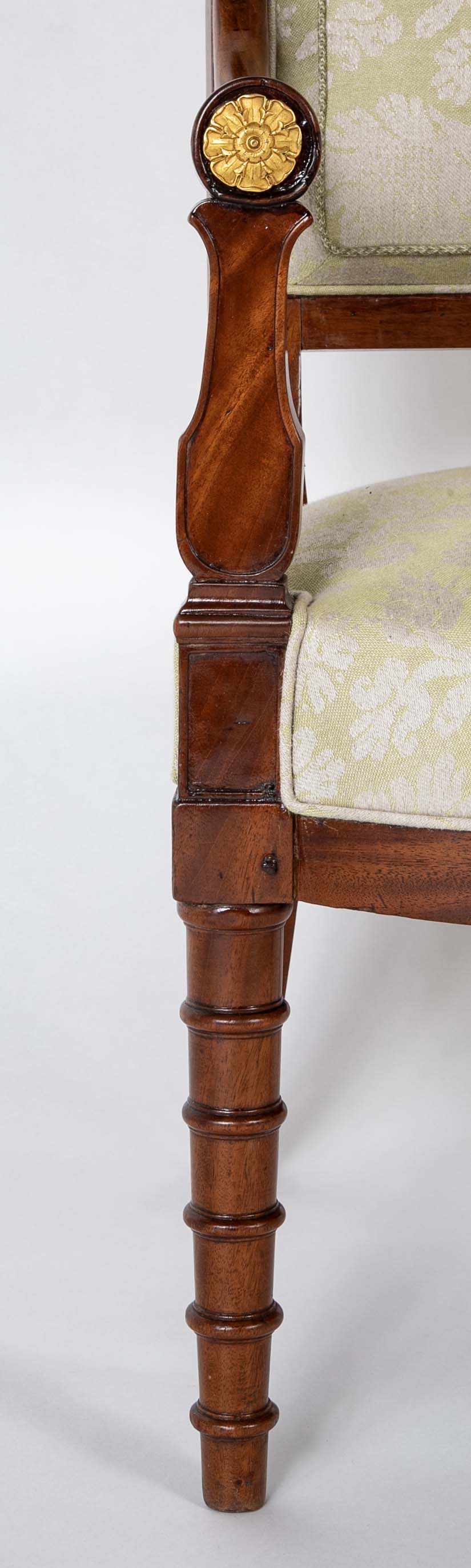 Pair of French Mahogany Frame Armchairs Attributed to Jean-Baptiste Demay