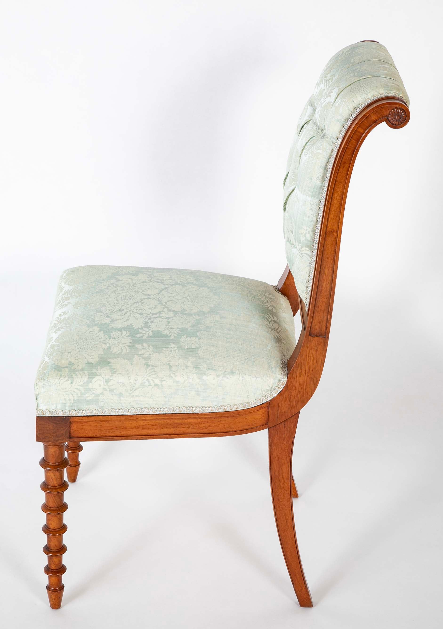 Pair of French Louis Philippe Mahogany Side Chairs