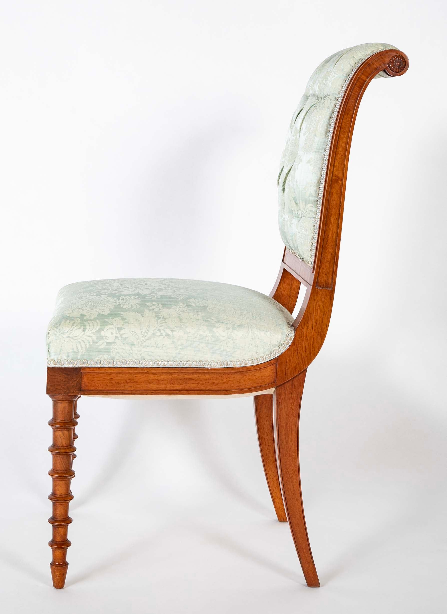 Pair of French Louis Philippe Mahogany Side Chairs