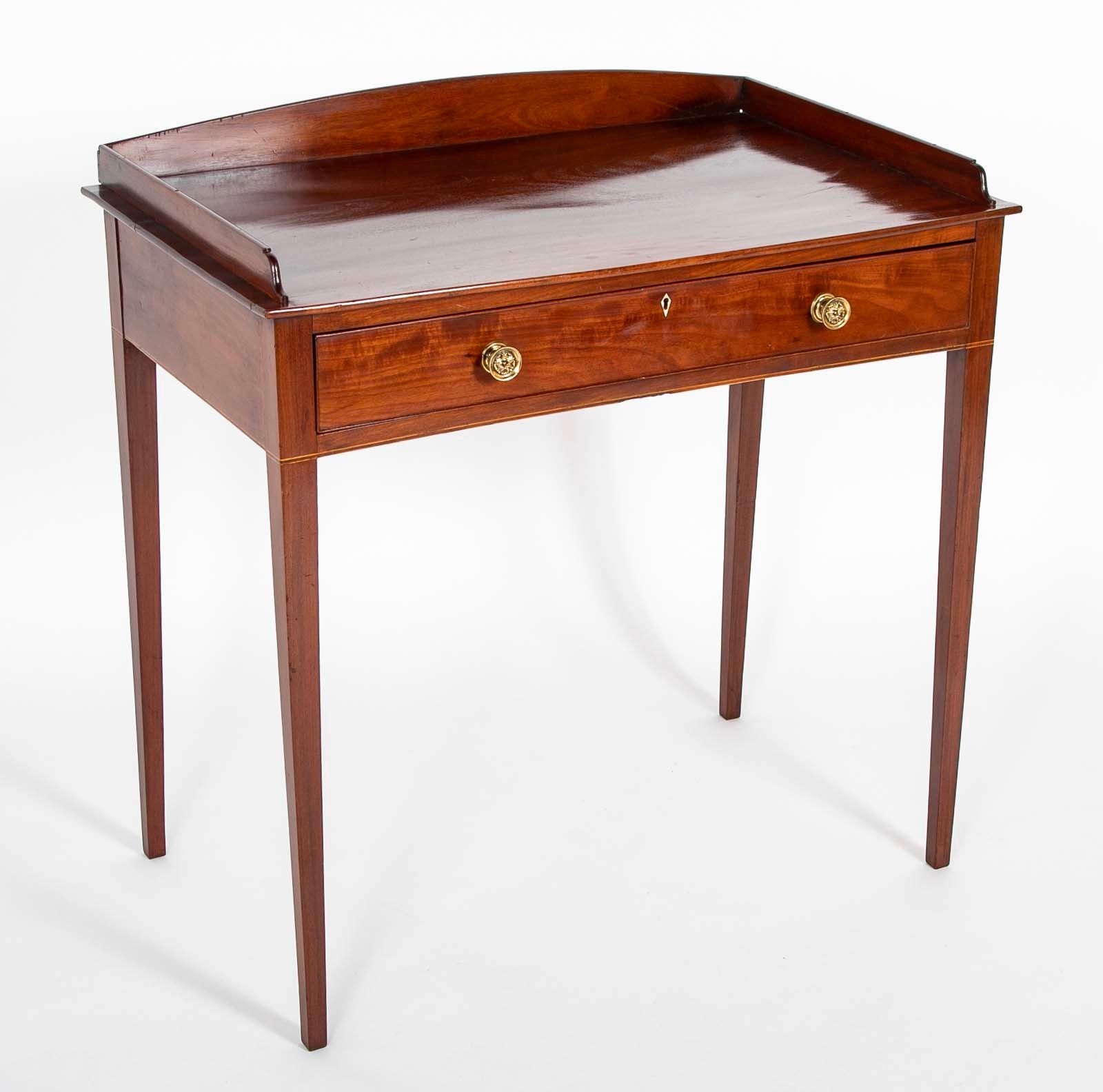 Pair of Inlaid Mahogany Federal Dressing Tables