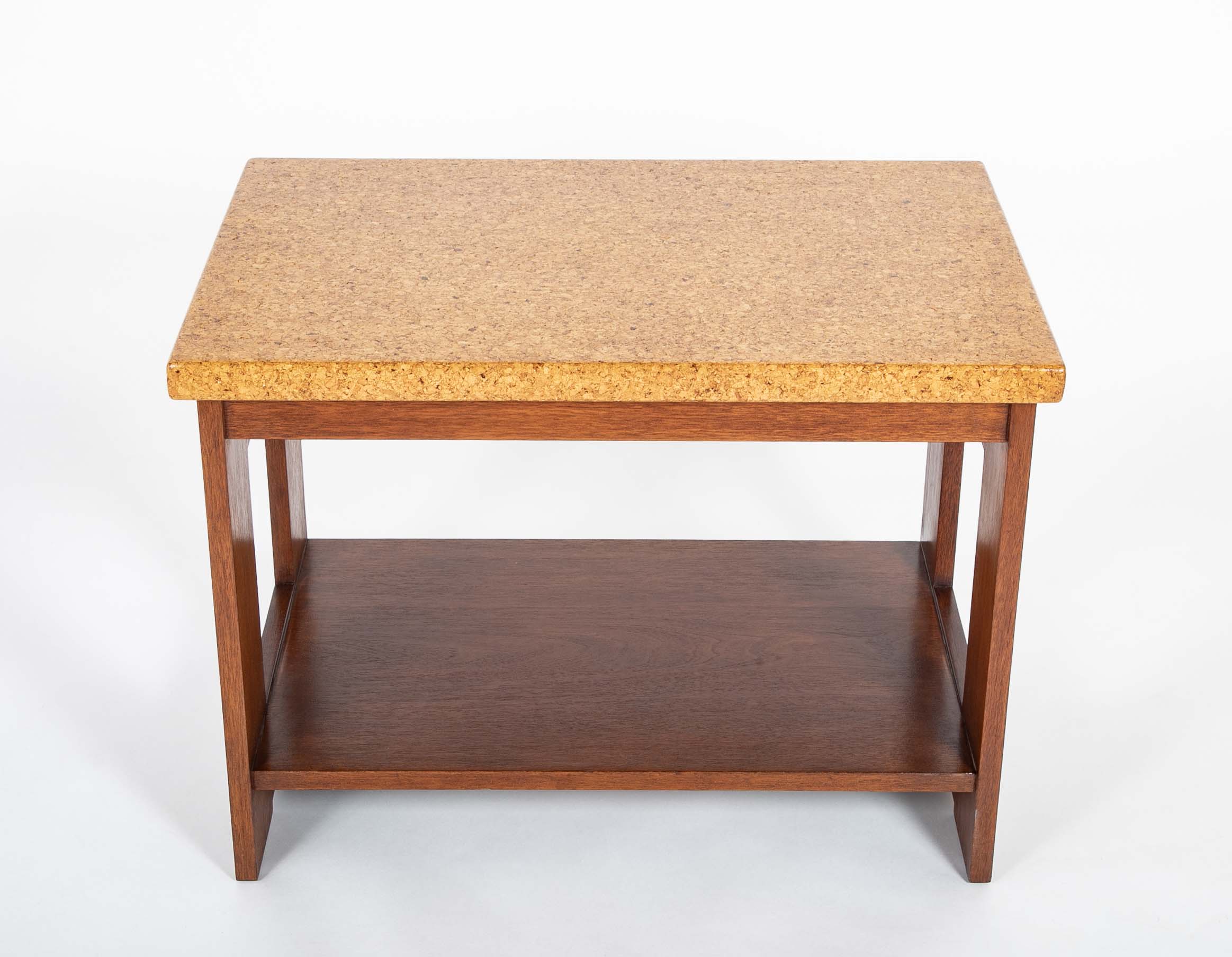 Pair of Mid-Century Cork Clad Top Side Tables by Paul Frankl