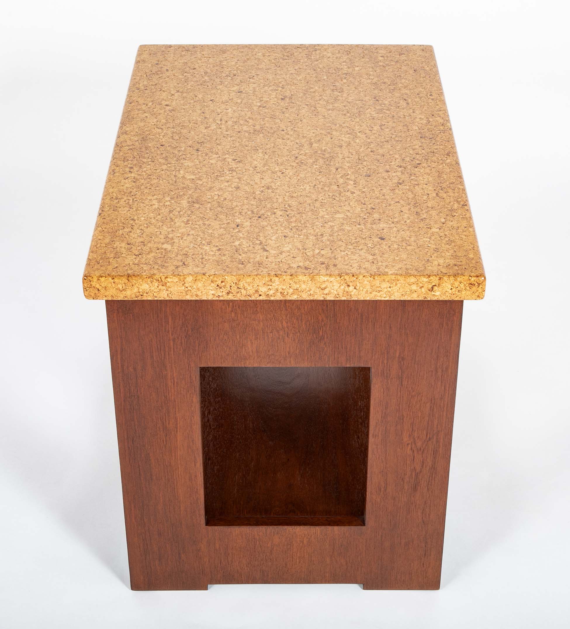 Pair of Mid-Century Cork Clad Top Side Tables by Paul Frankl