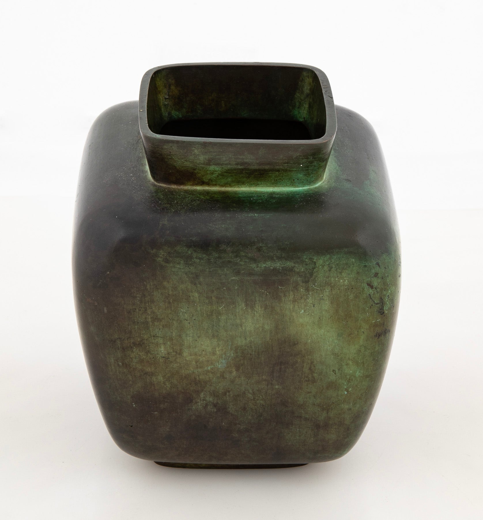 Swedish Gab Guldsmedsaktiebolaget Patinated Bronze Vase
