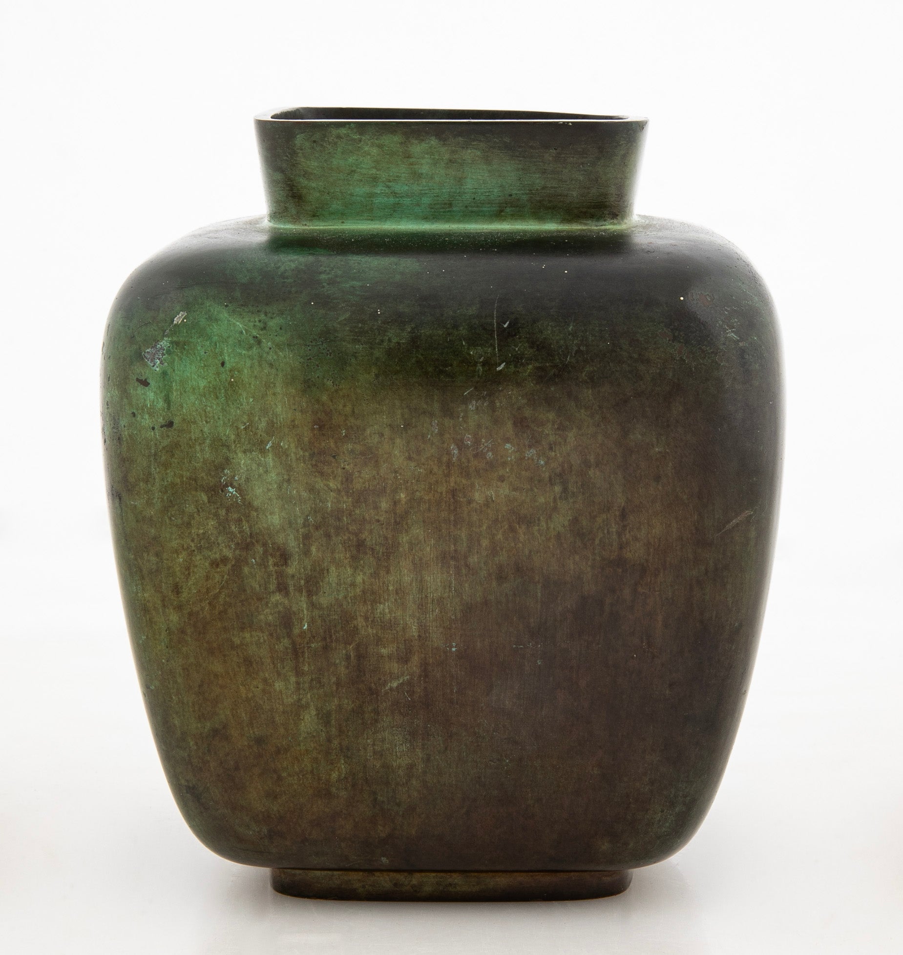 Swedish Gab Guldsmedsaktiebolaget Patinated Bronze Vase