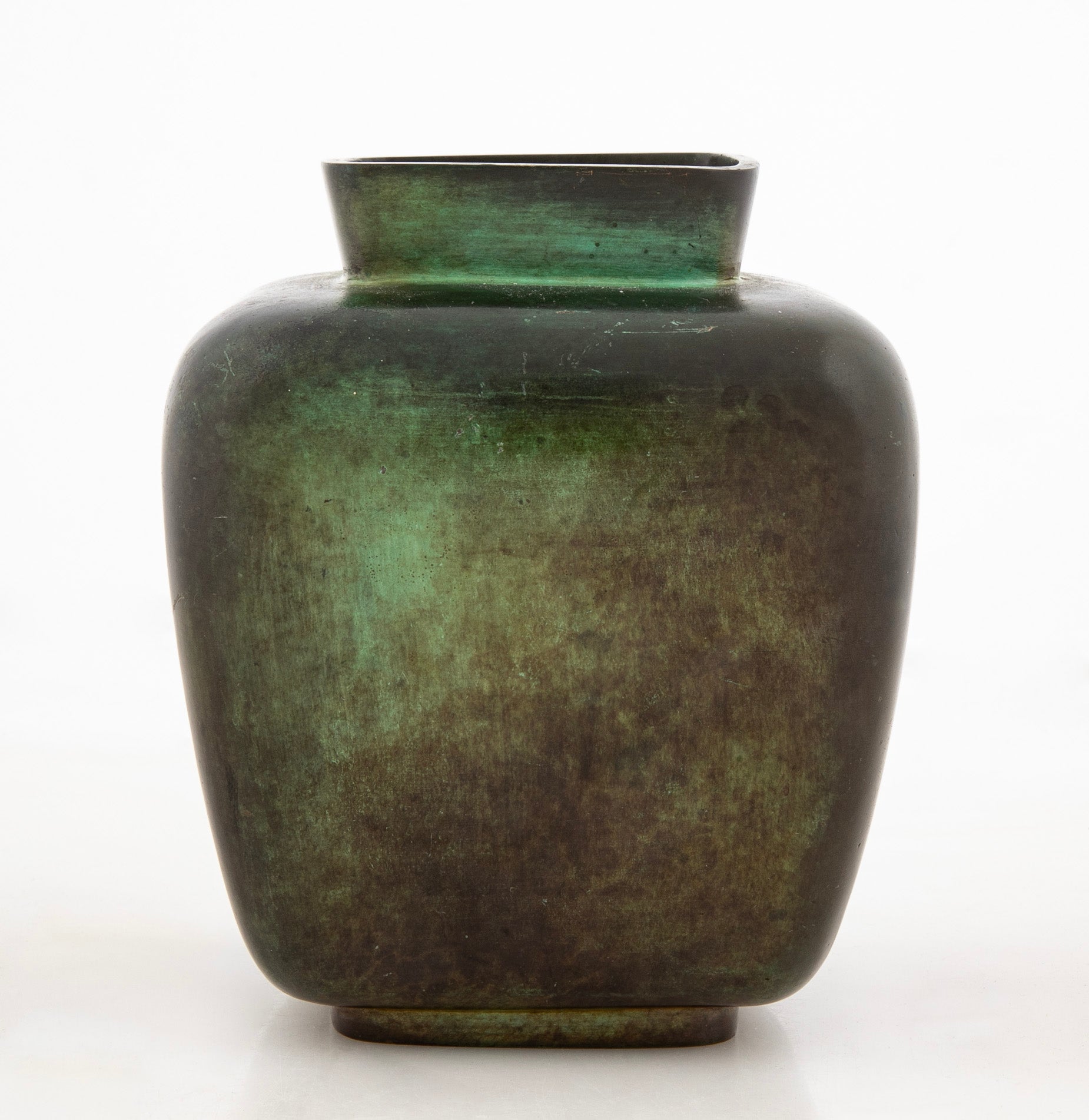 Swedish Gab Guldsmedsaktiebolaget Patinated Bronze Vase